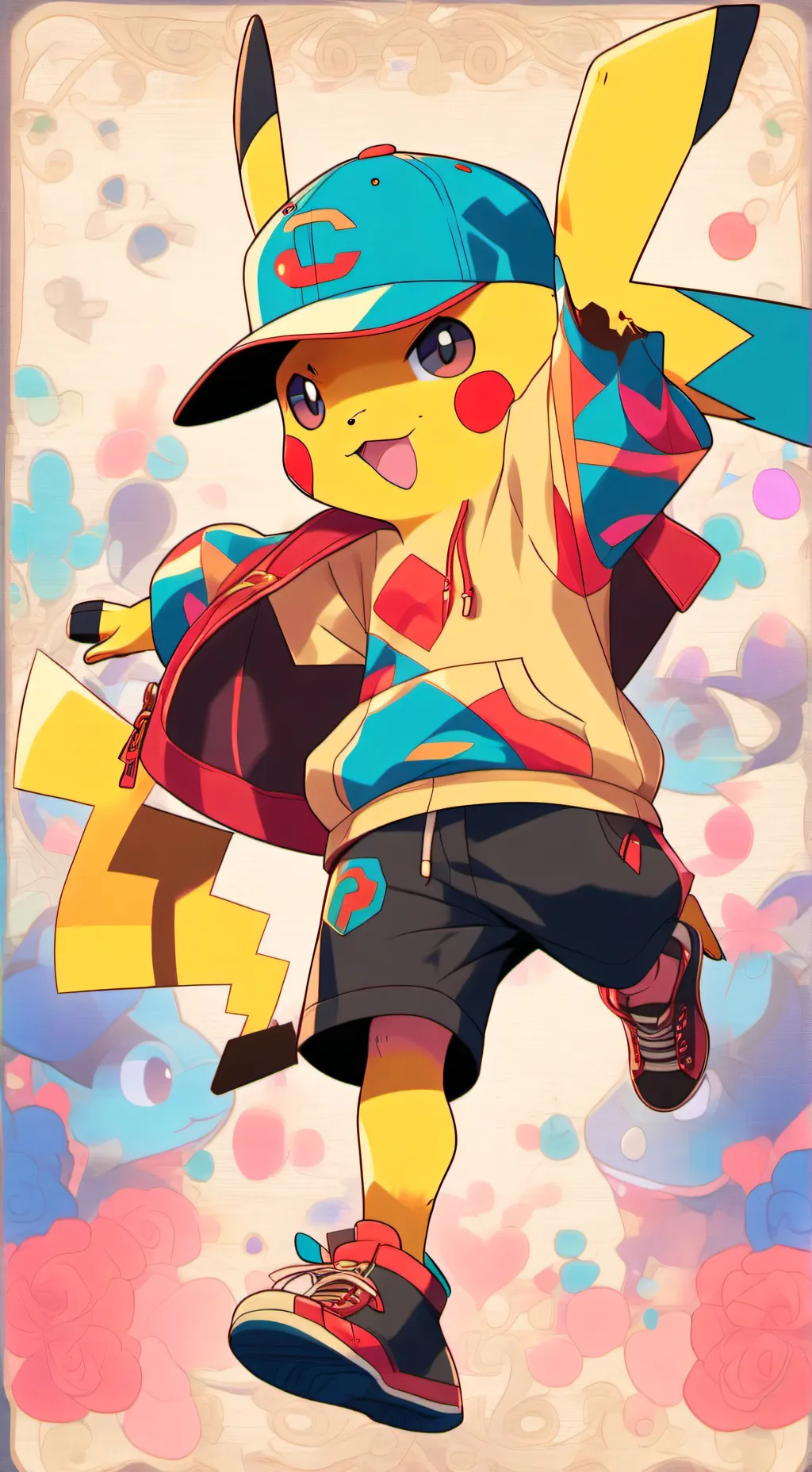 ai character: Pikachu background