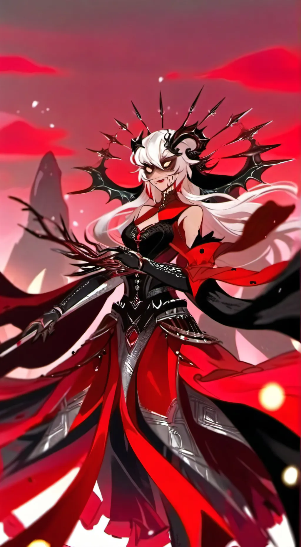 ai character: evil disgustedgood background