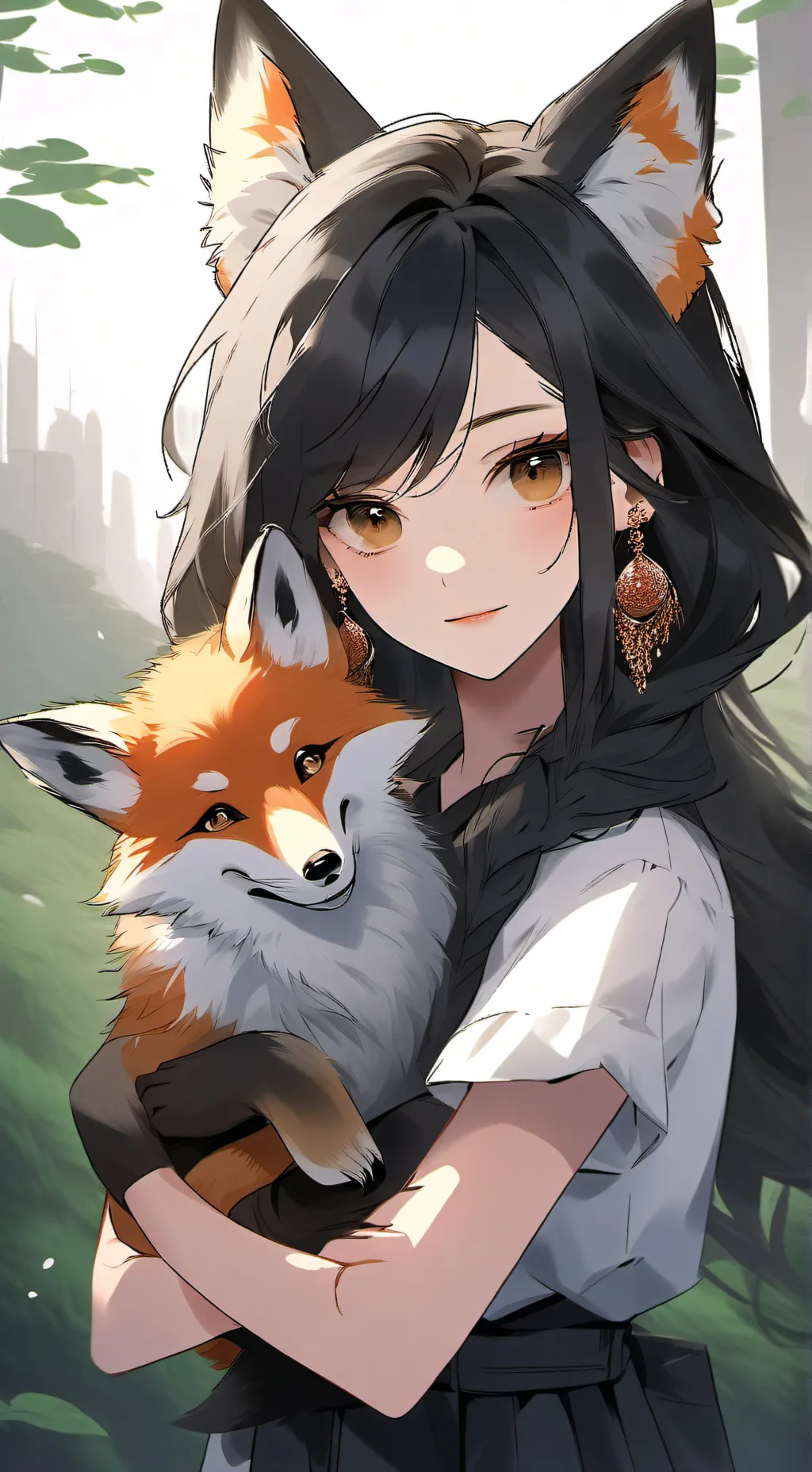 ai character: Fox hybrid  background