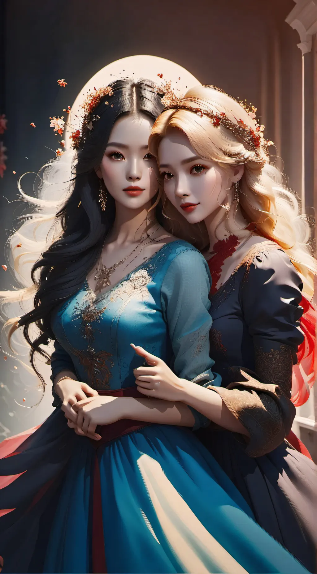 ai character: Flora  Charlotte  background