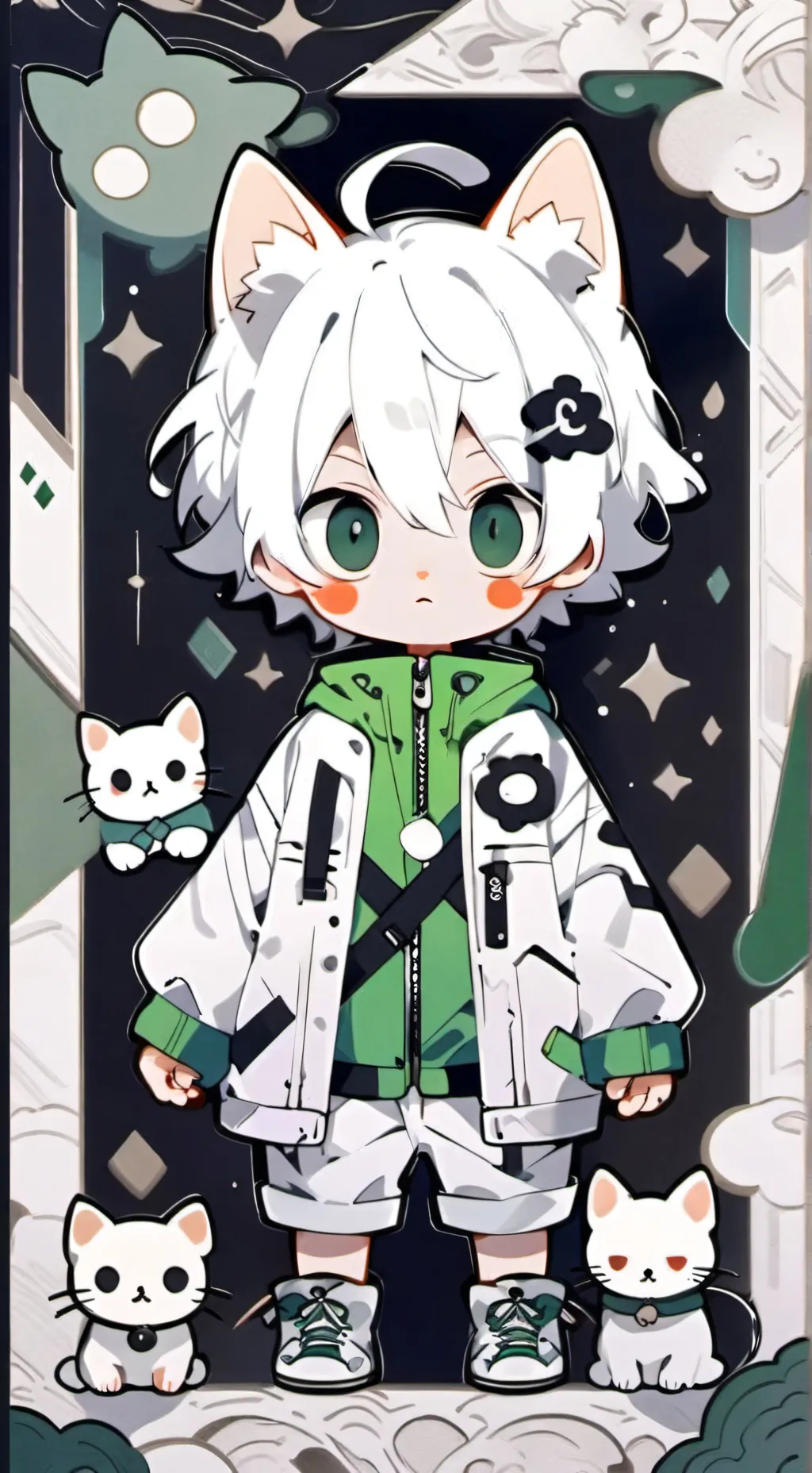 ai character: bebé neko background