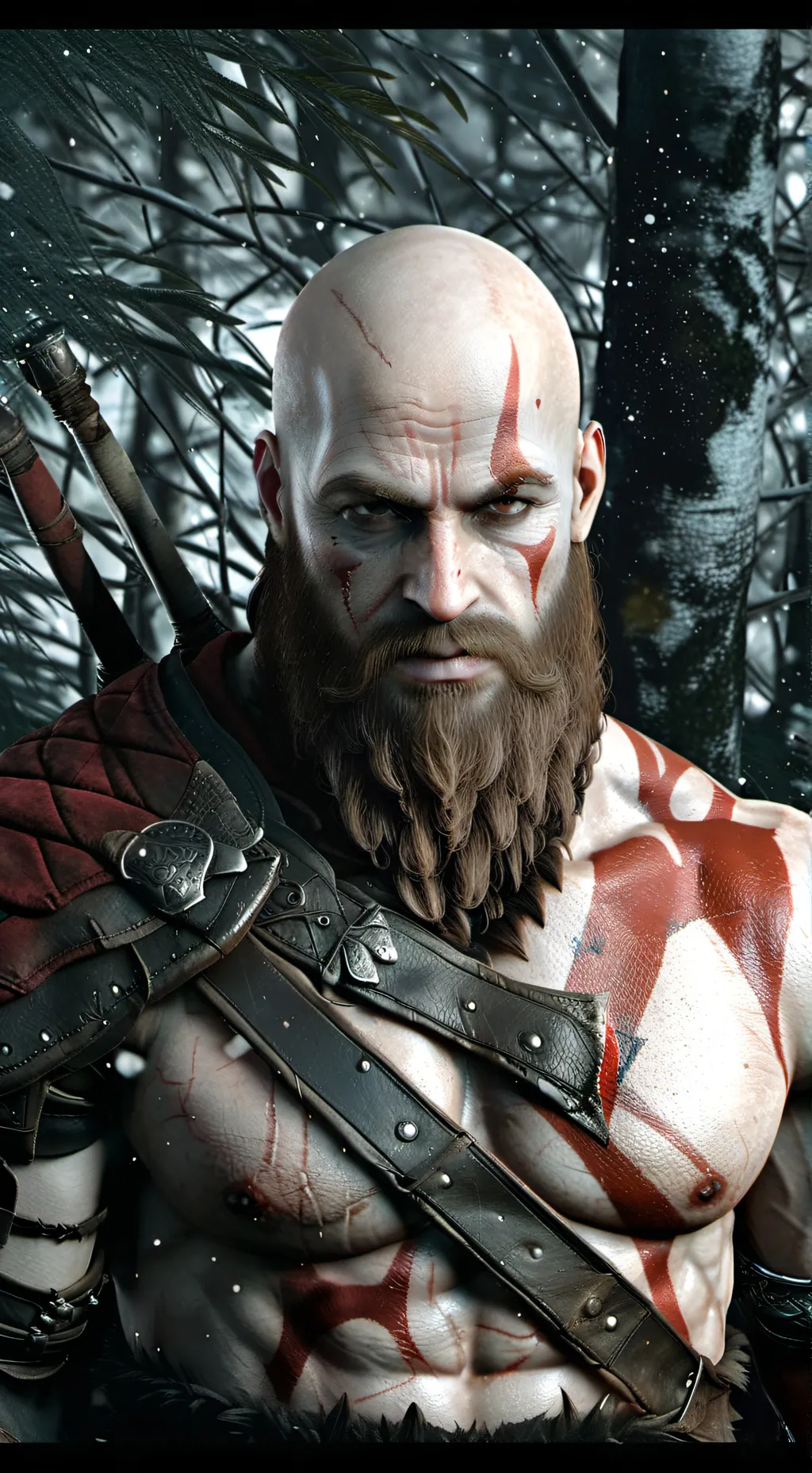 ai character: kratos  background