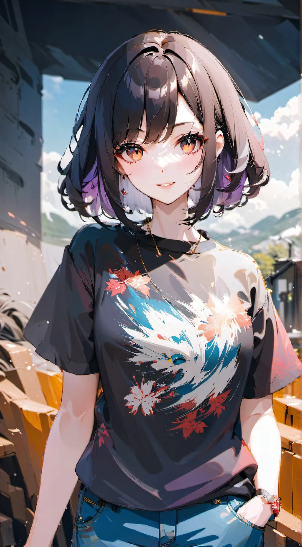 ai character: Léa  background