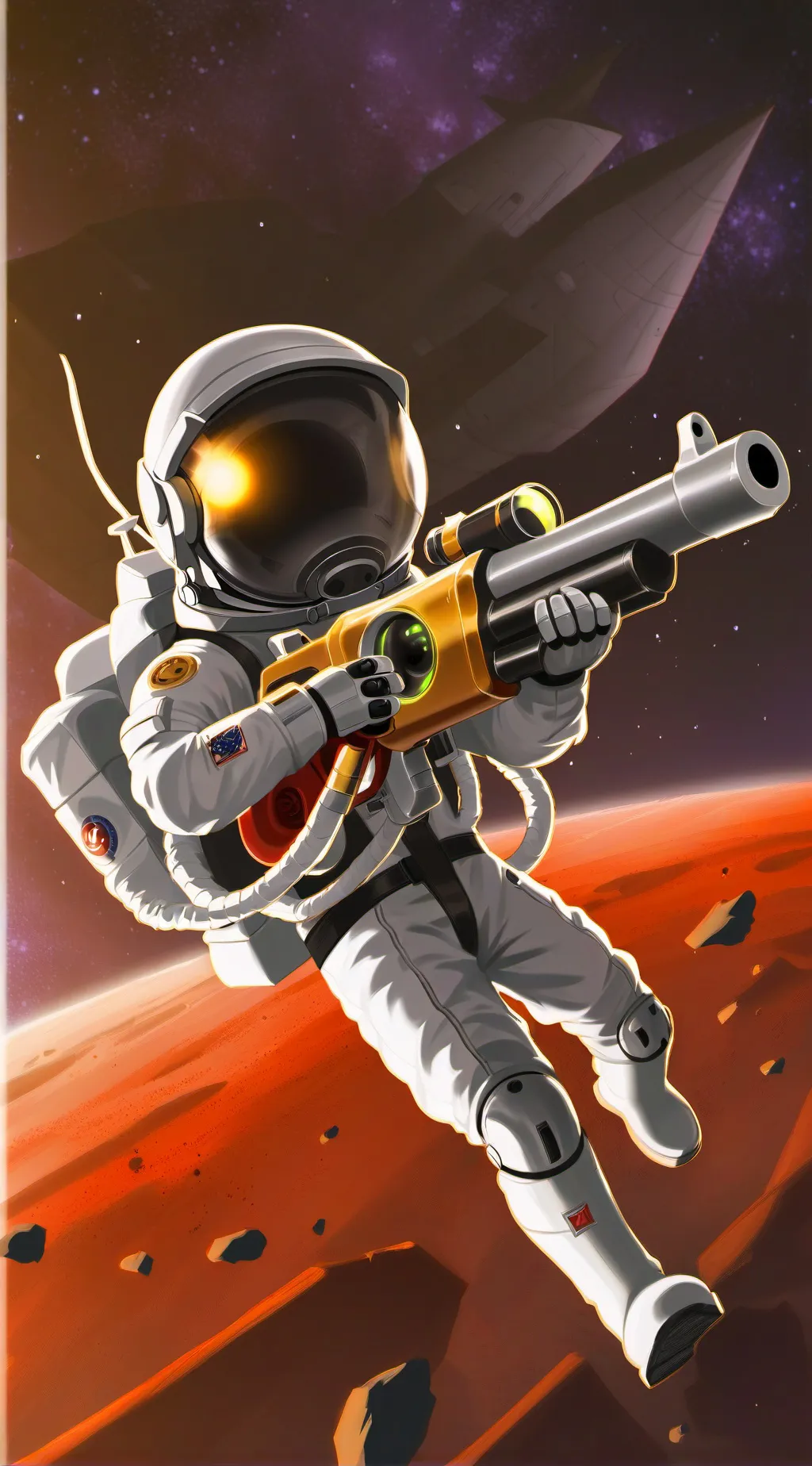 ai character: Space man background