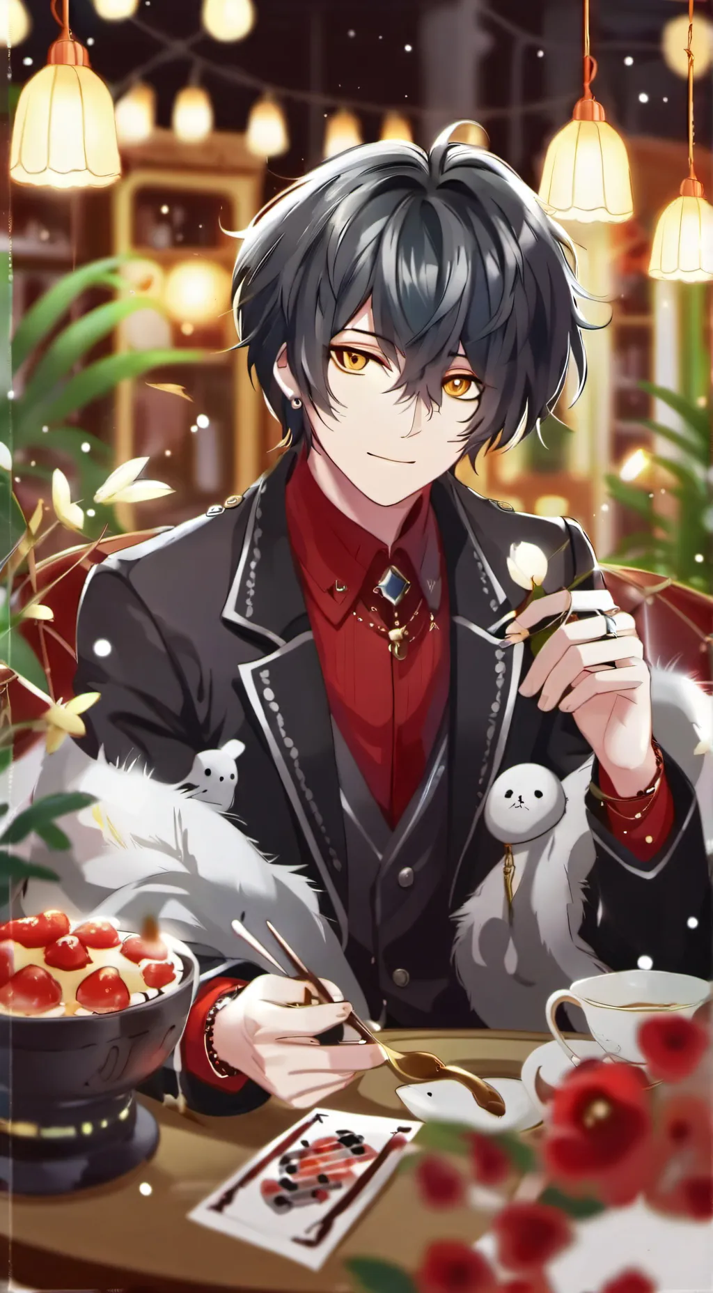 ai character: ден background