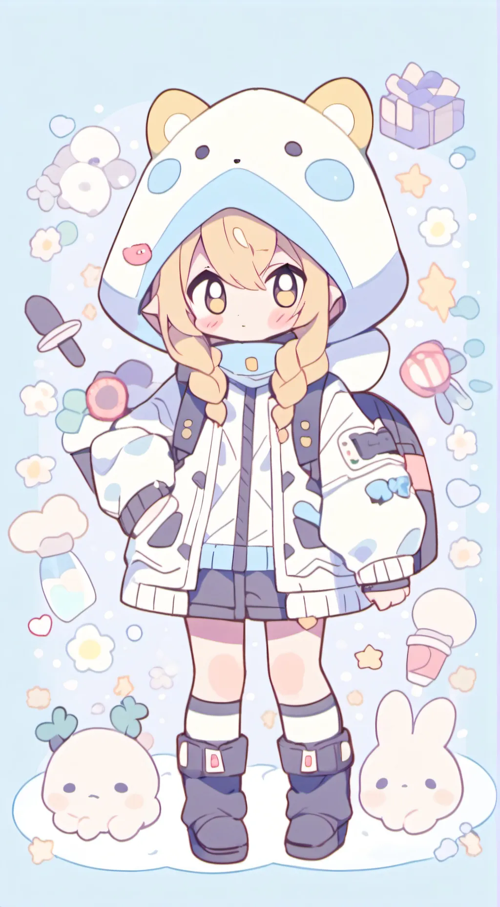 ai character: bw stars vc crk background