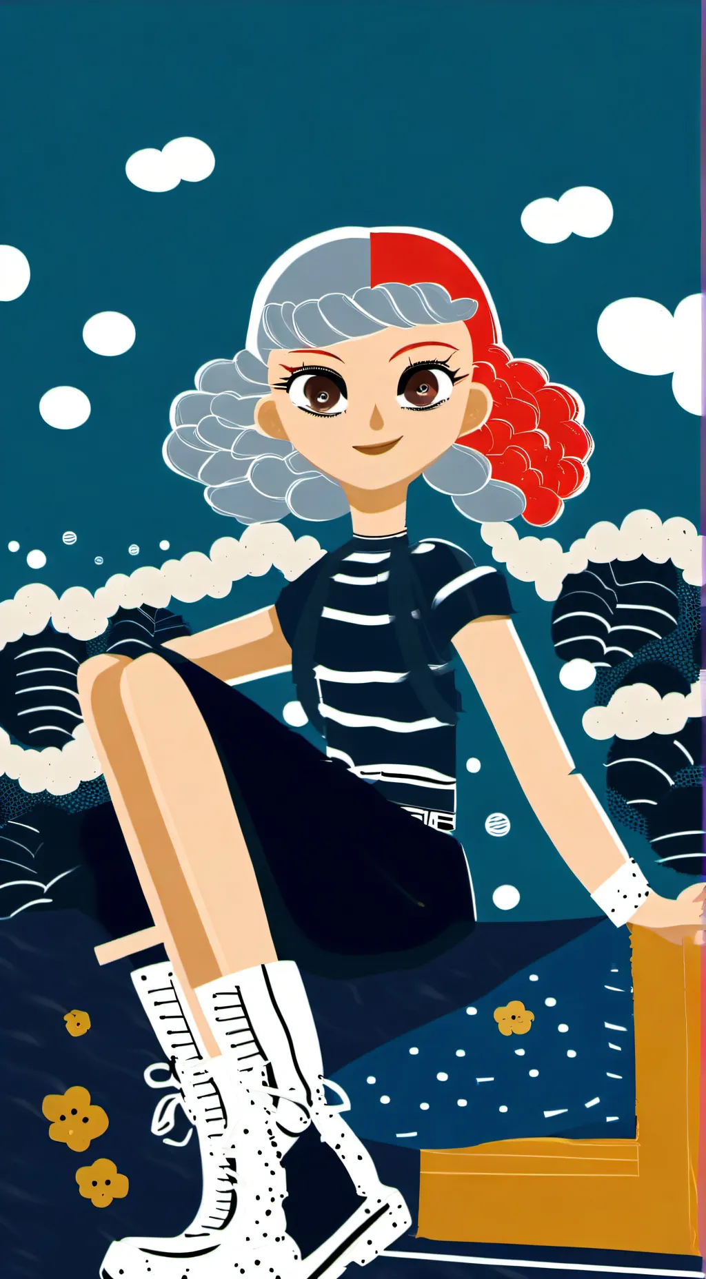 ai character: hanna popular girl background