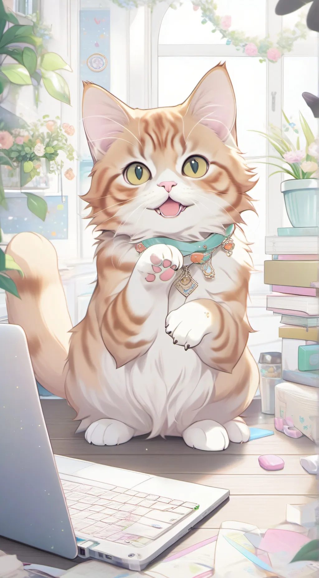 ai character: BitCat background