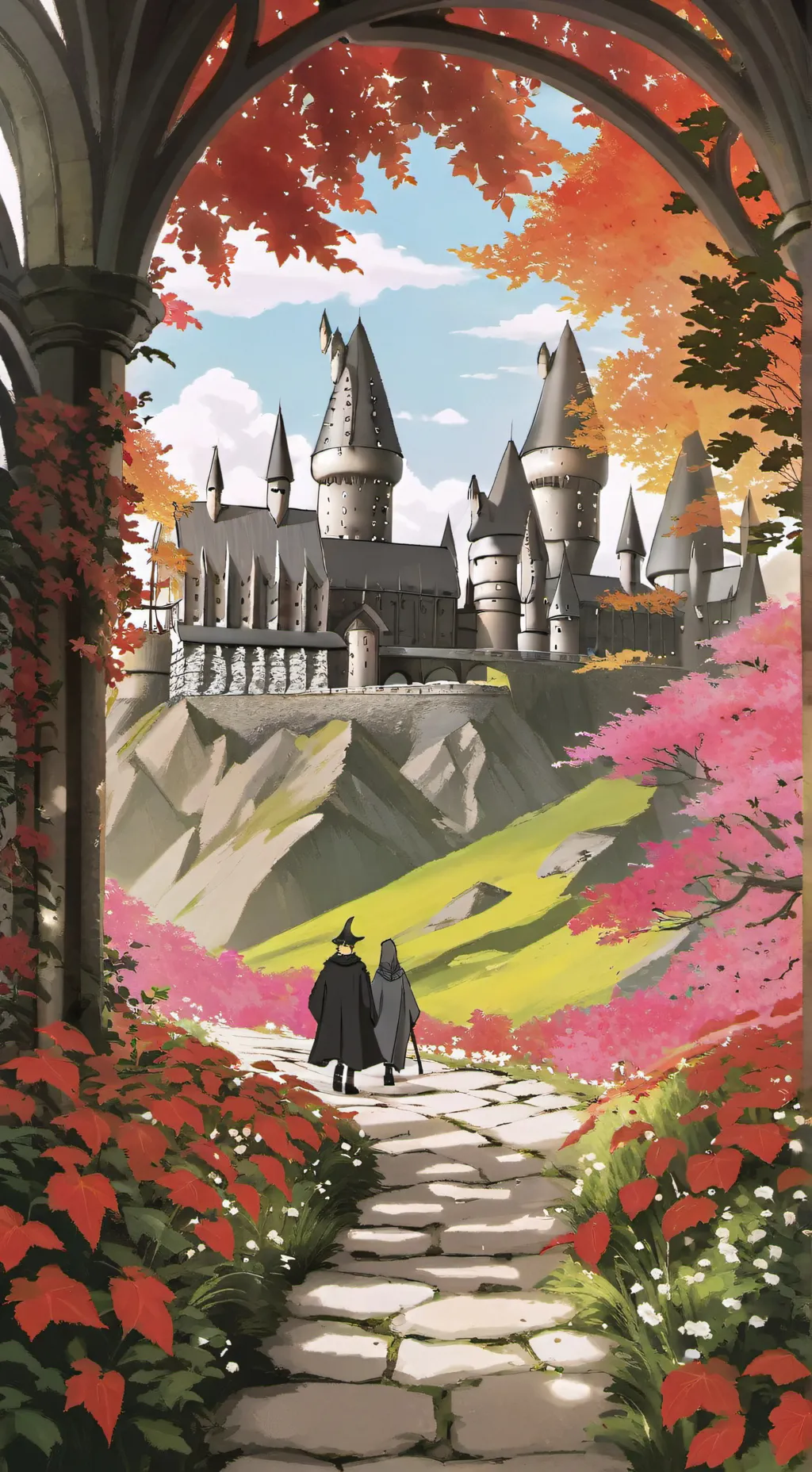 ai character: Hogwarts  background