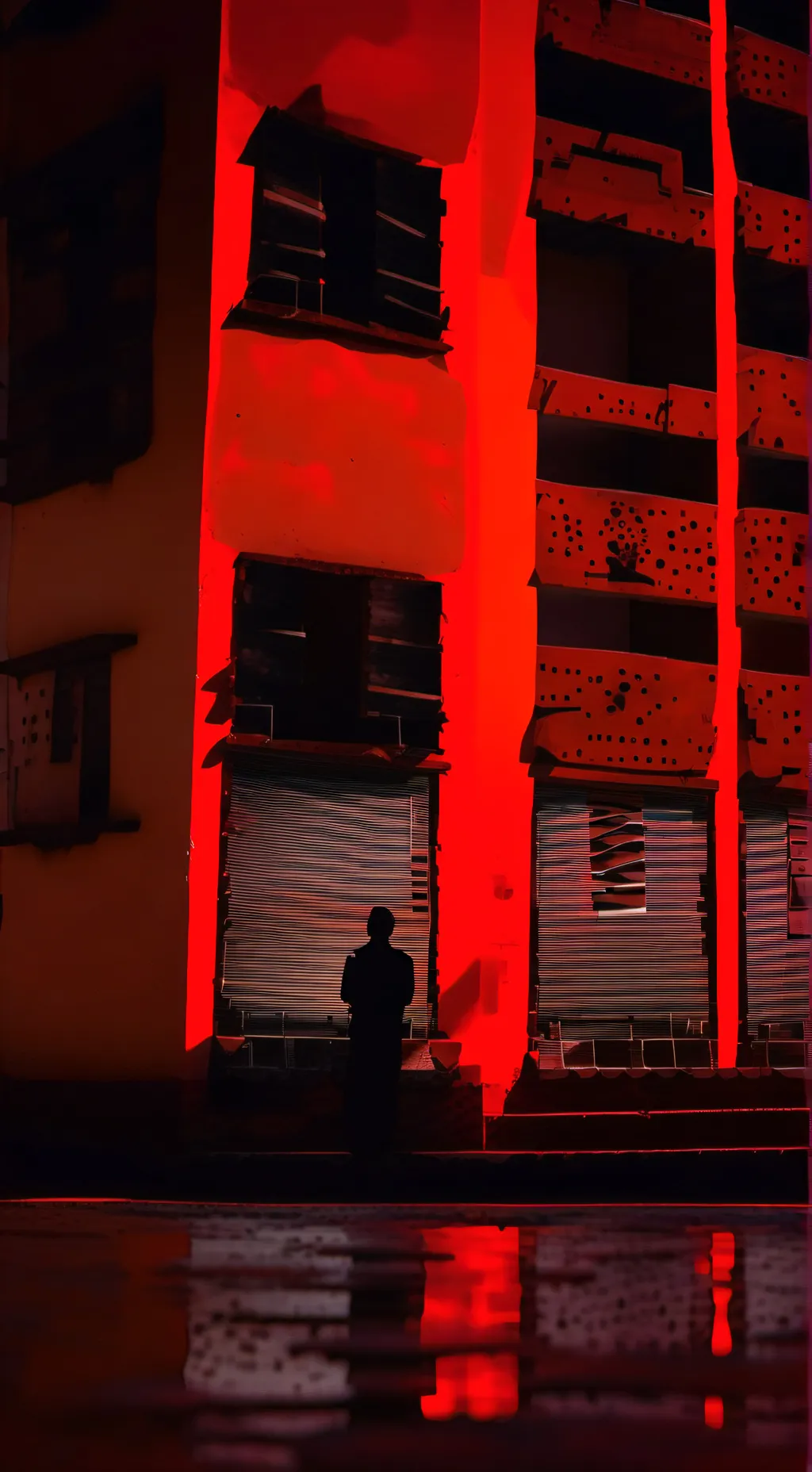 ai character: 3rror scary baboon background