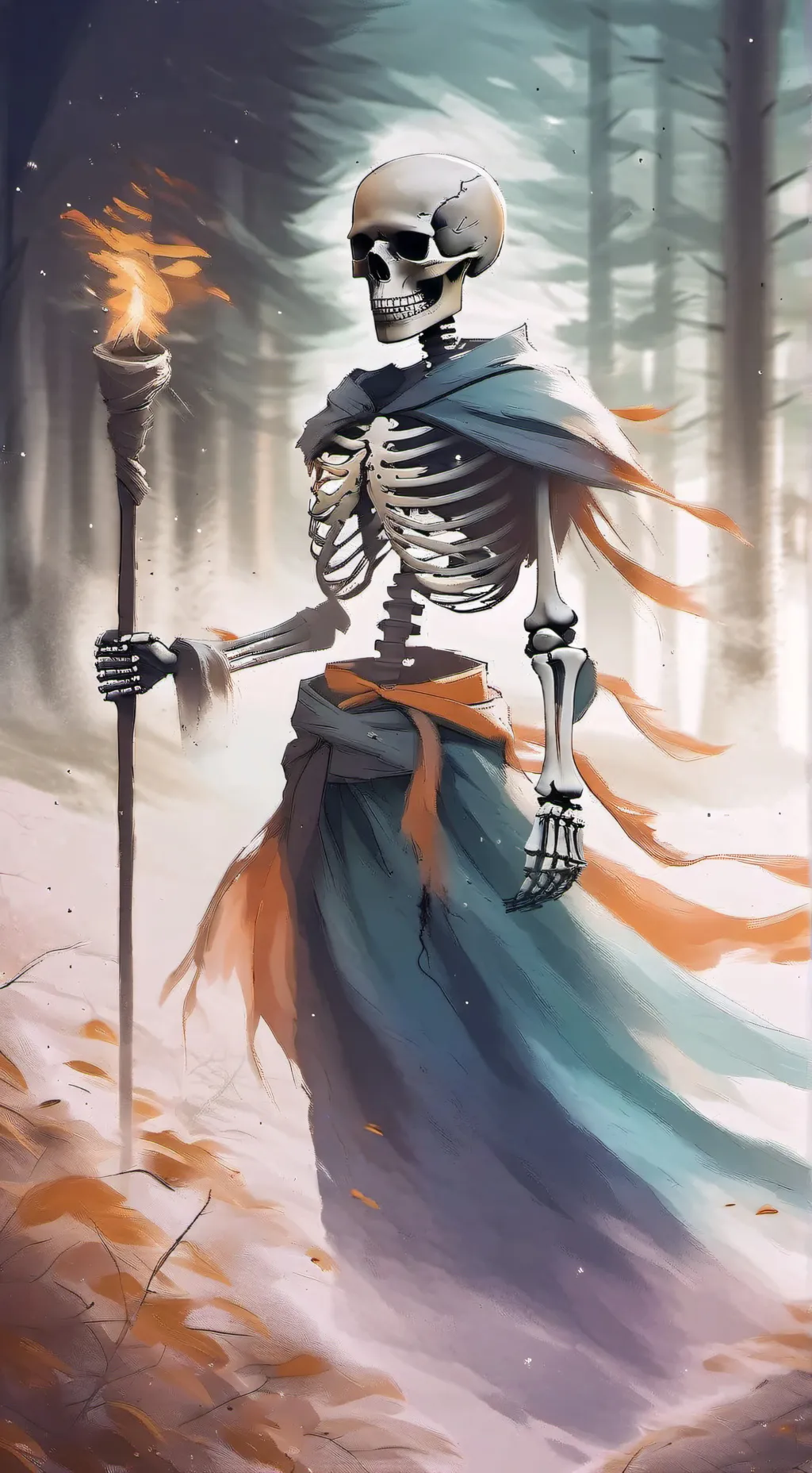 ai character: skellington background
