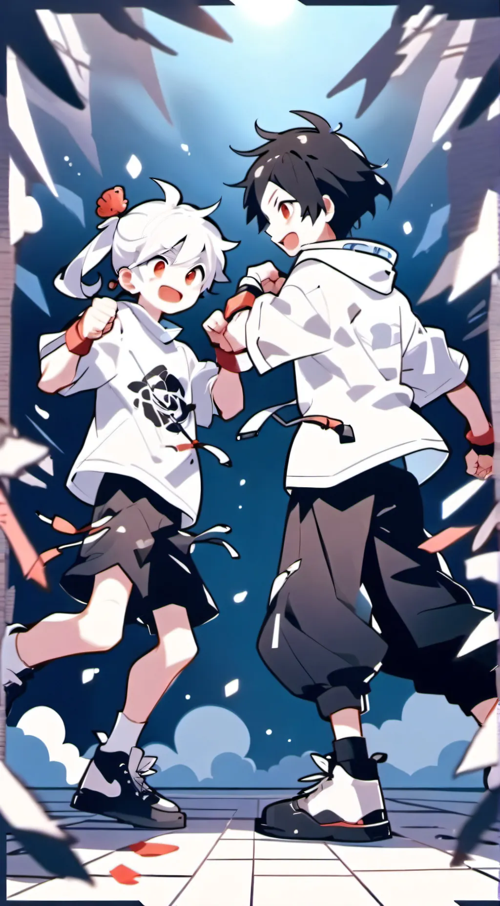 ai character: kindergarden fight background