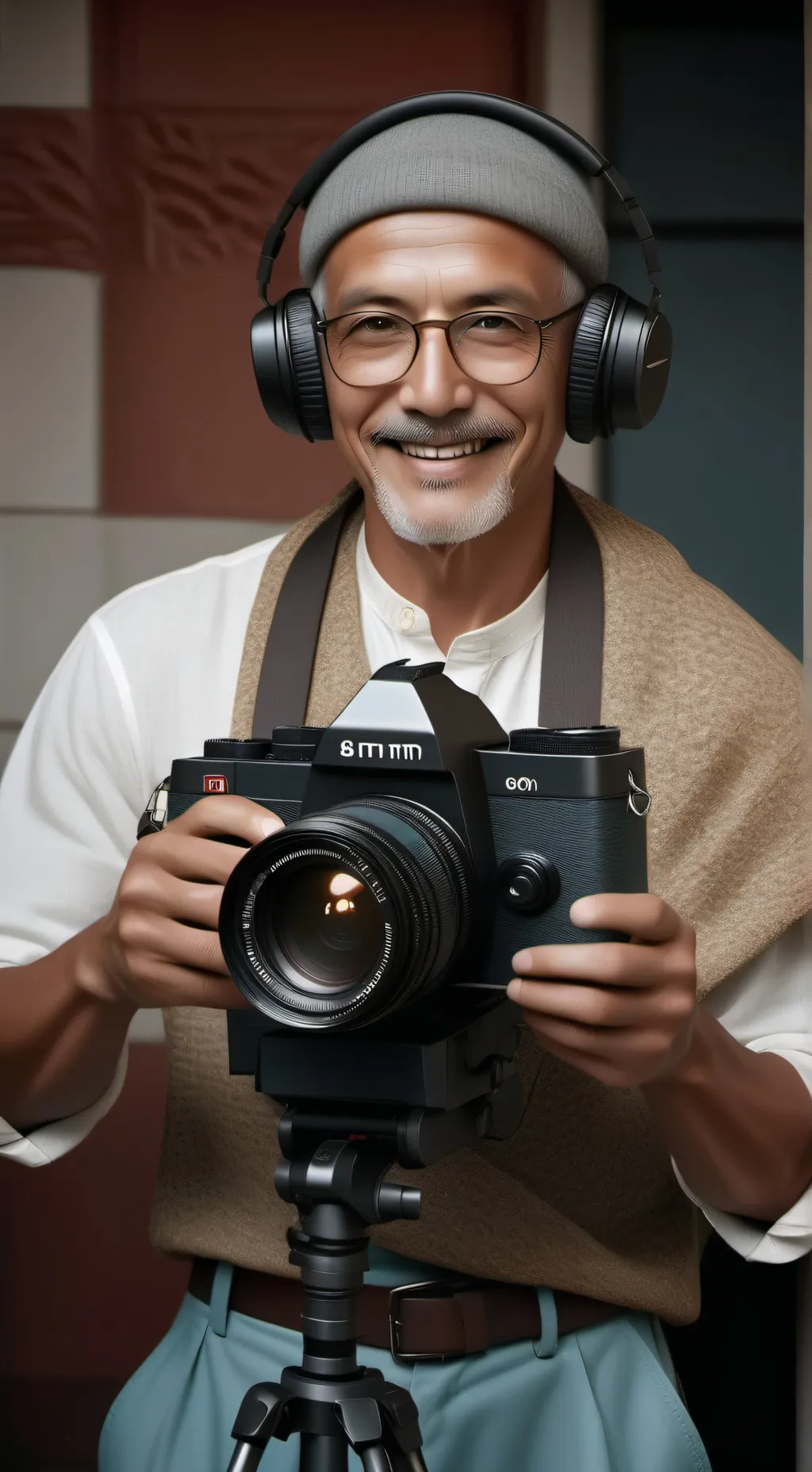 ai character: tv woman>w< background