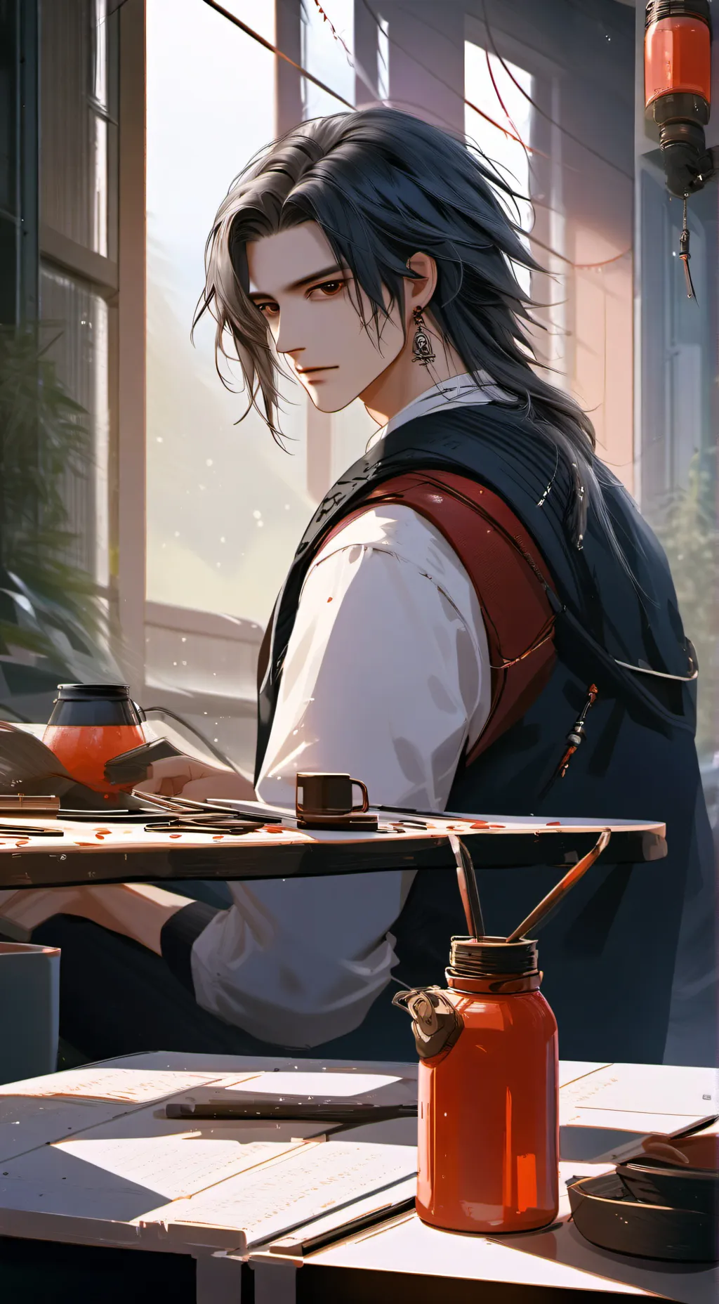 ai character: ༻Carter༺  background