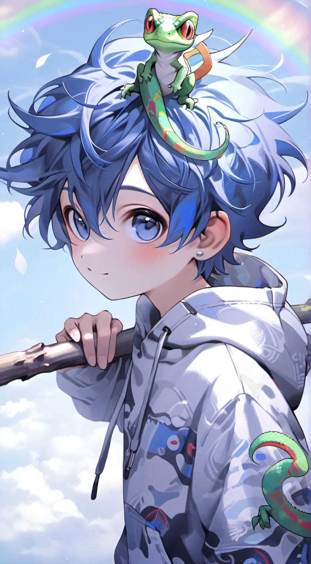 ai character: Chameleon Furry Spirit background