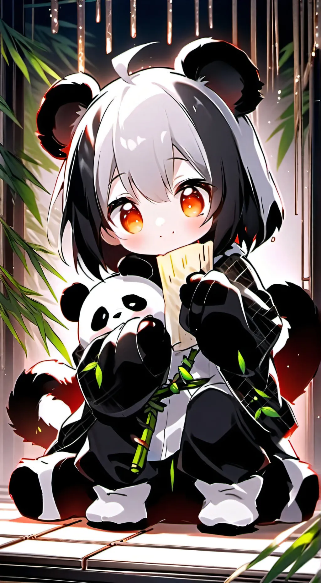 ai character: Bamboo Panda Furry background