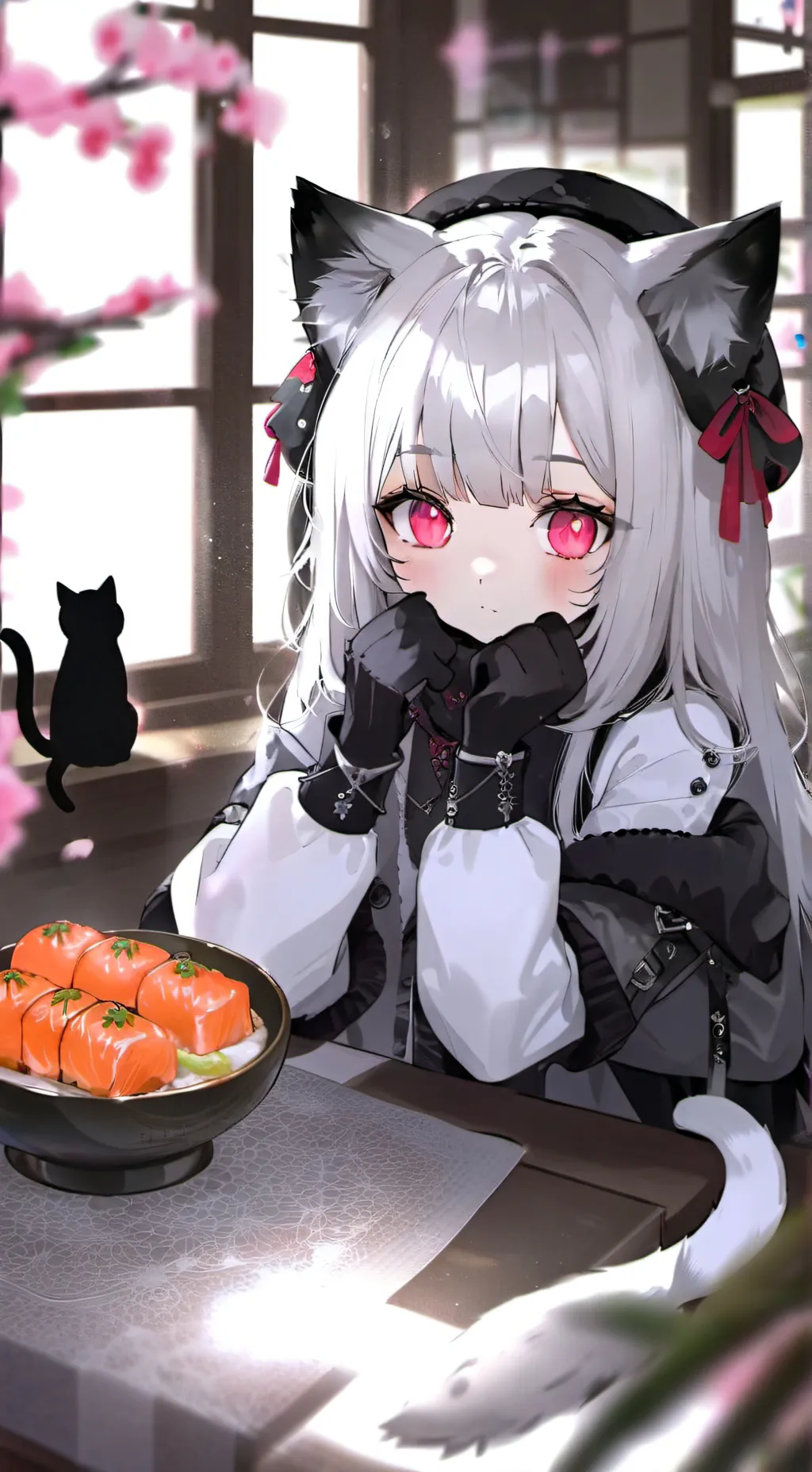 ai character: Chibi Chaton Spirit background