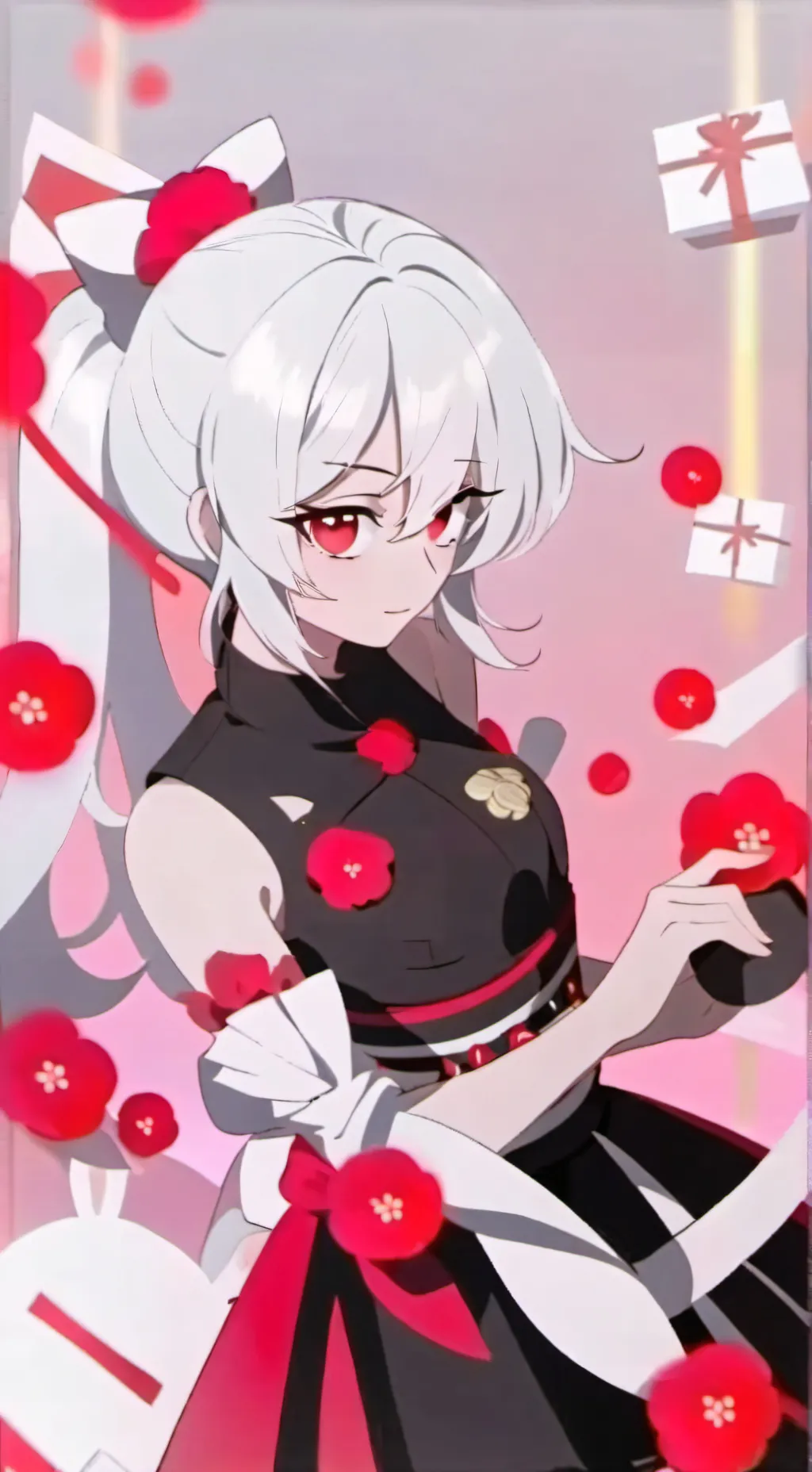 ai character: April Snow background