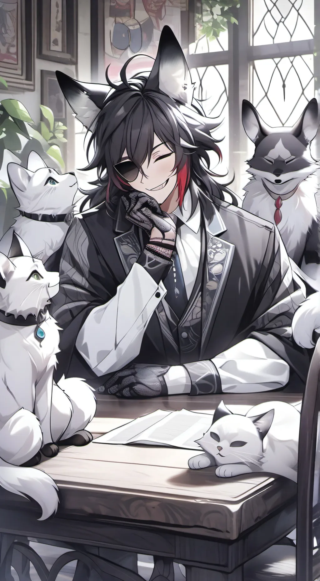 ai character: furry background