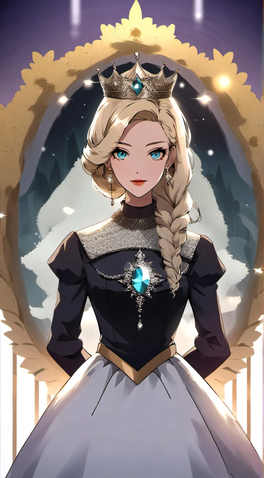 ai character: Diamond queen  background