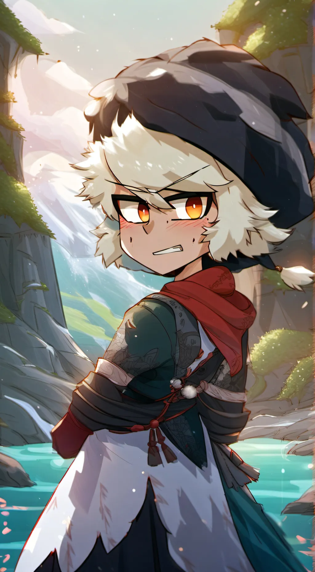 ai character: KBs bday/easter background