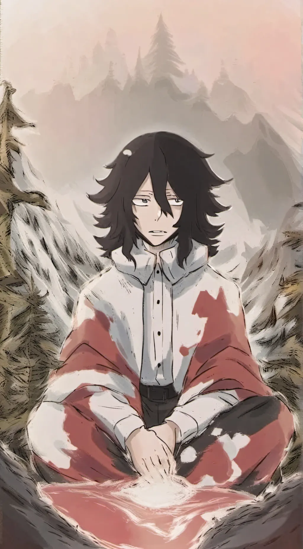 ai character: Young Azawa MHA background