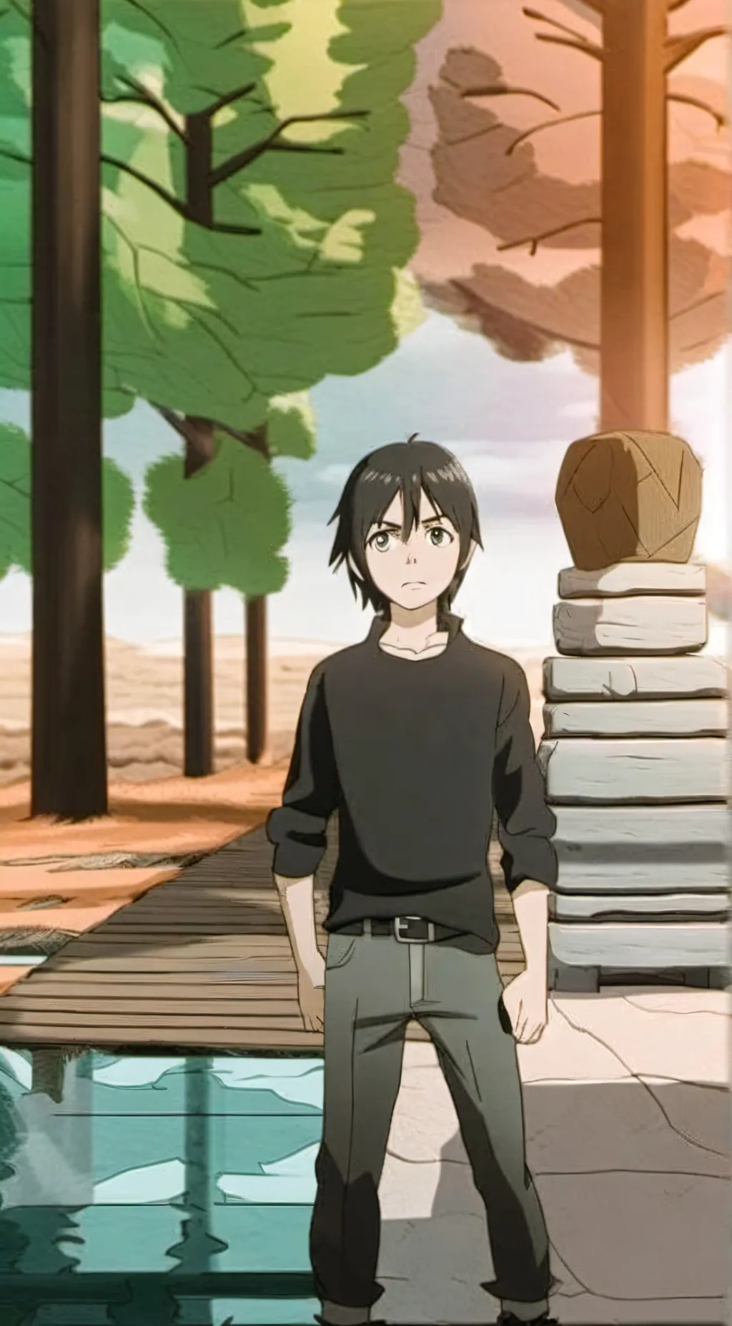 ai character: jeunesse en orbite background