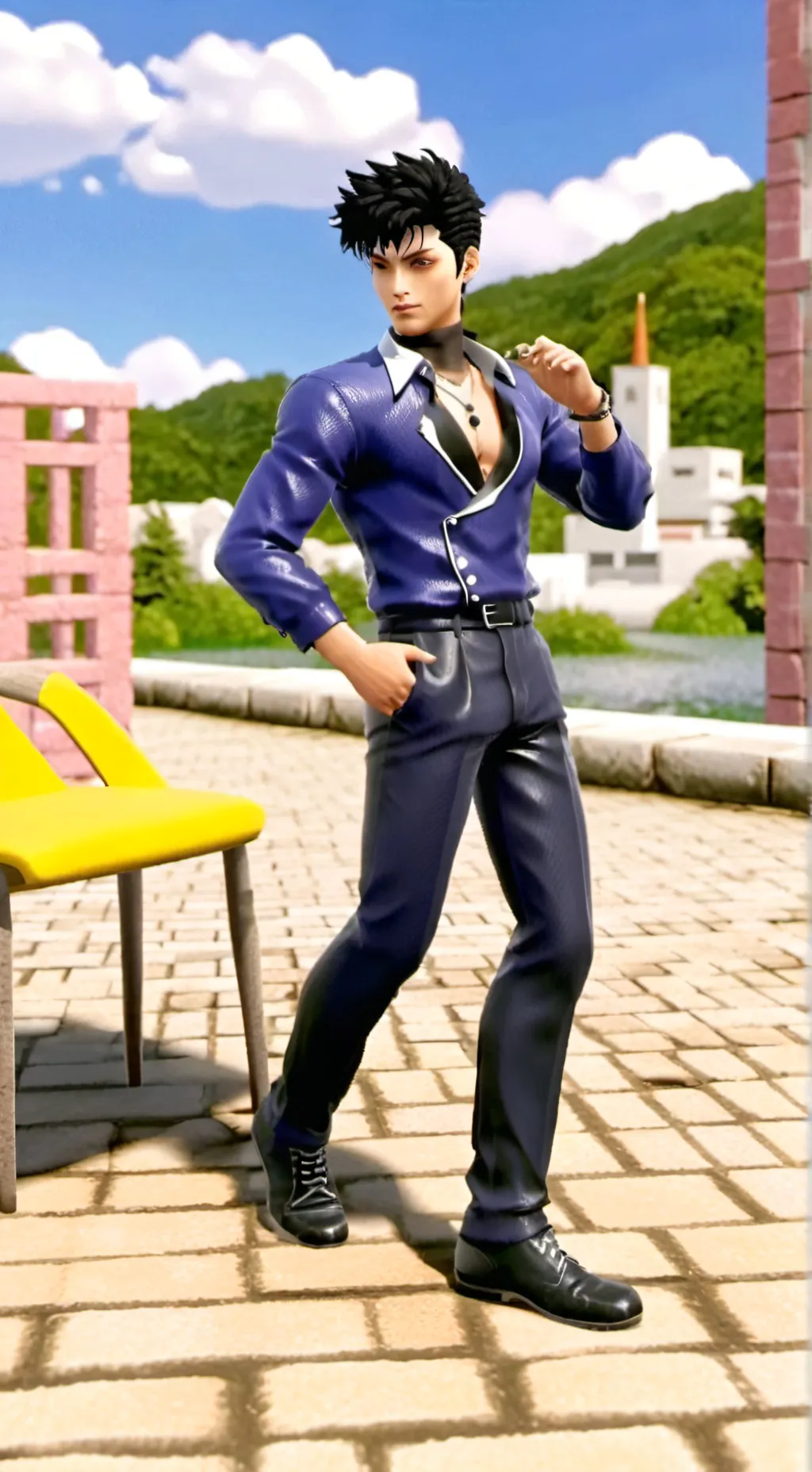 ai character: Josuke Higashikata background