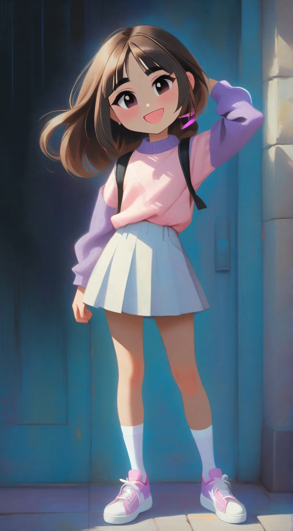 ai character: Qt from fnf background