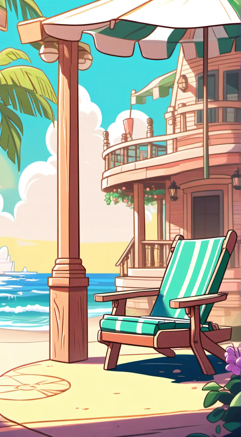 ai character: DW Beach!! ⛱️ background