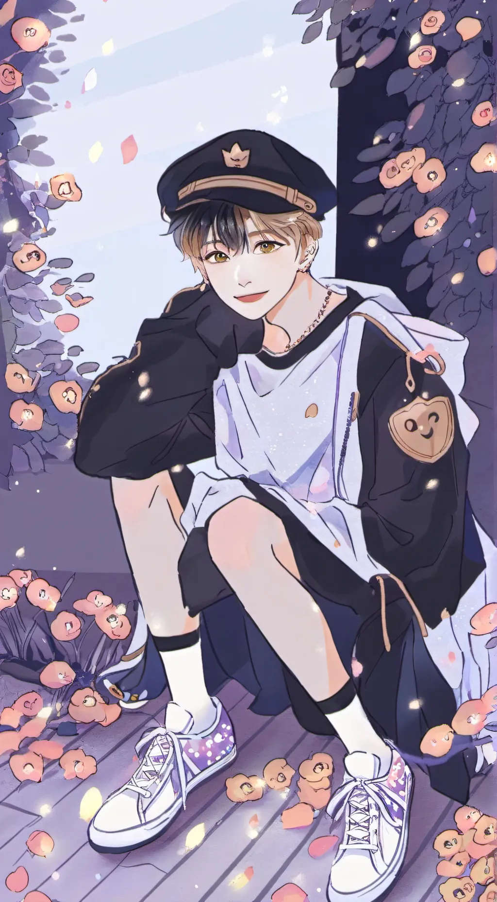 ai character: stray kids  background