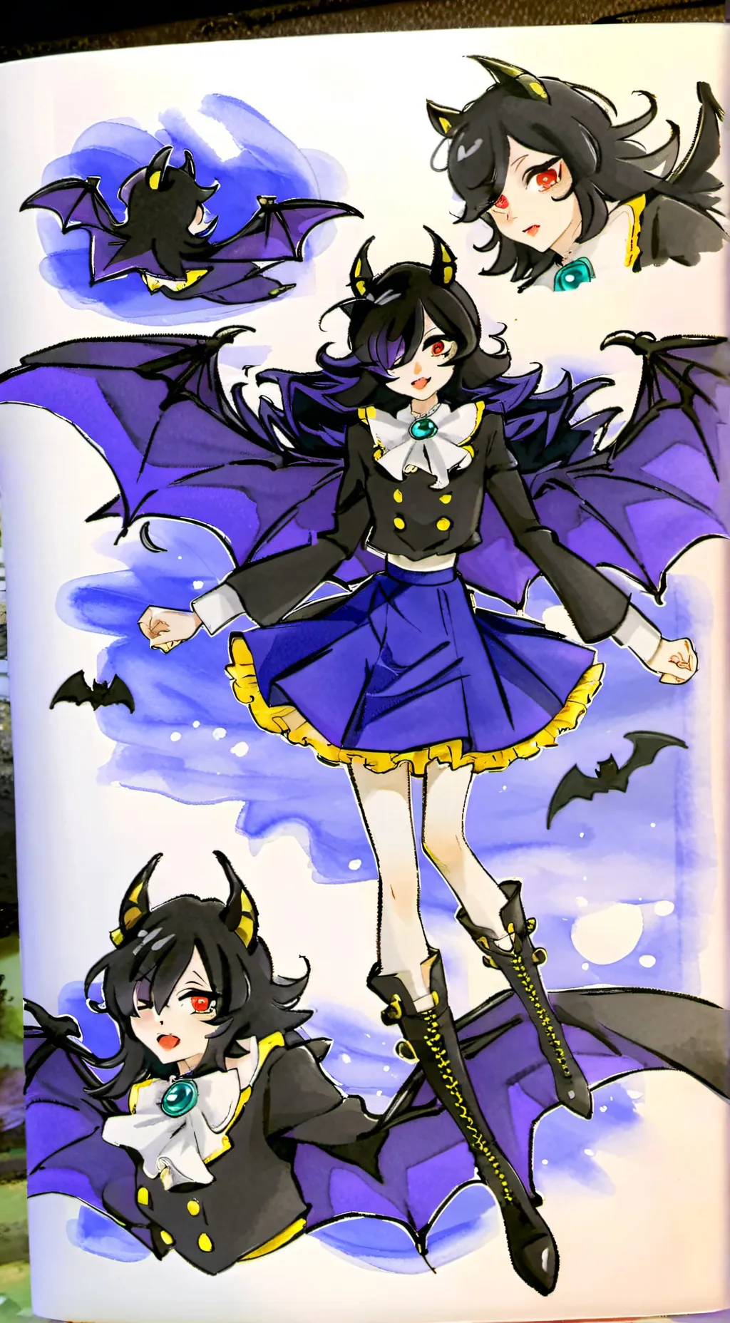 ai character: Jelly bat tally background