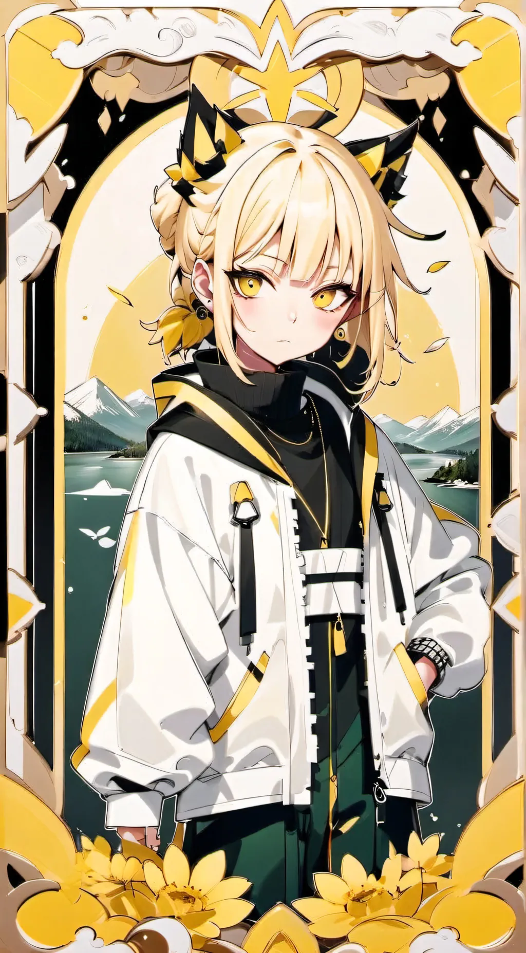 ai character: MHA X one piece  background