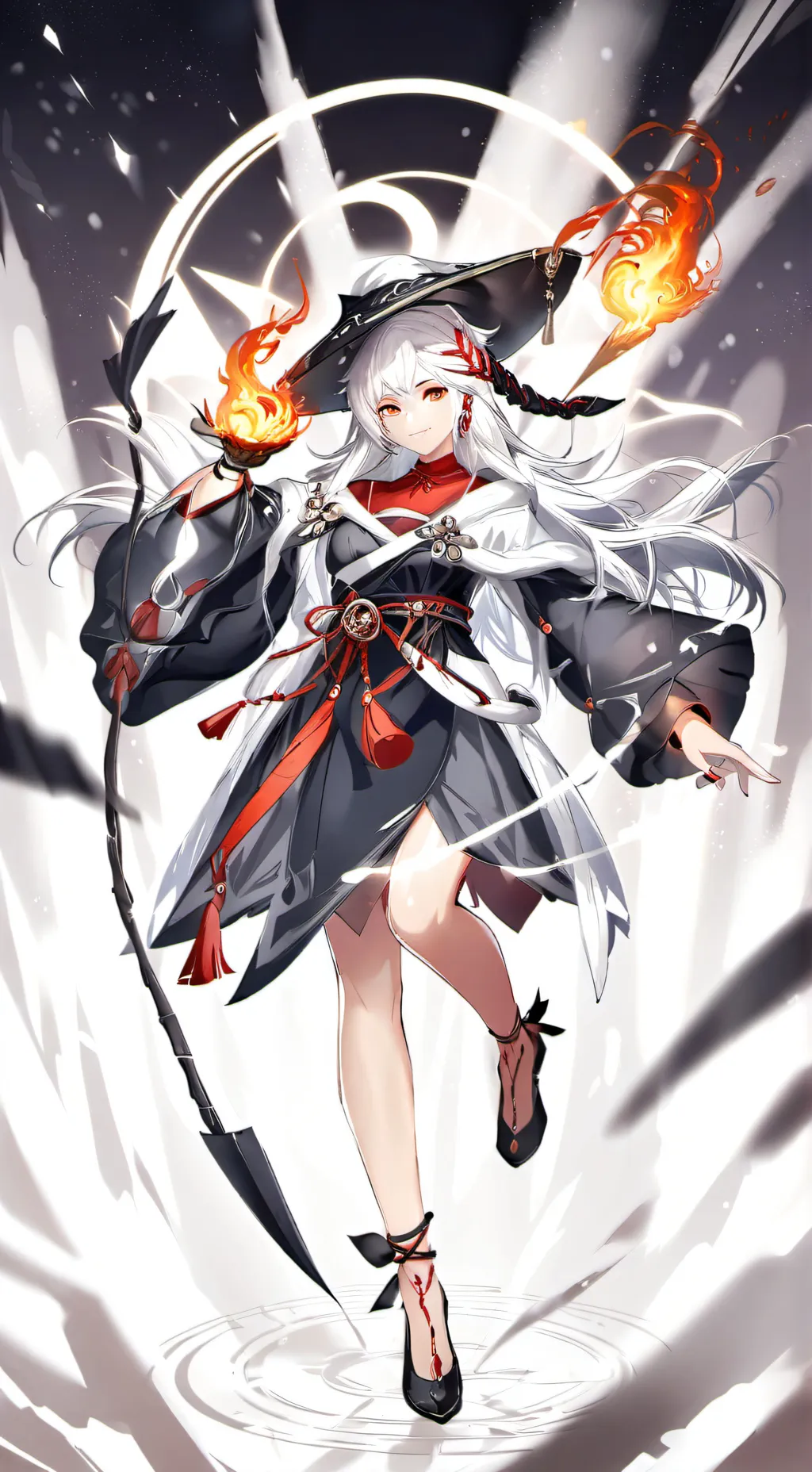 ai character: fire Queen 👑 background