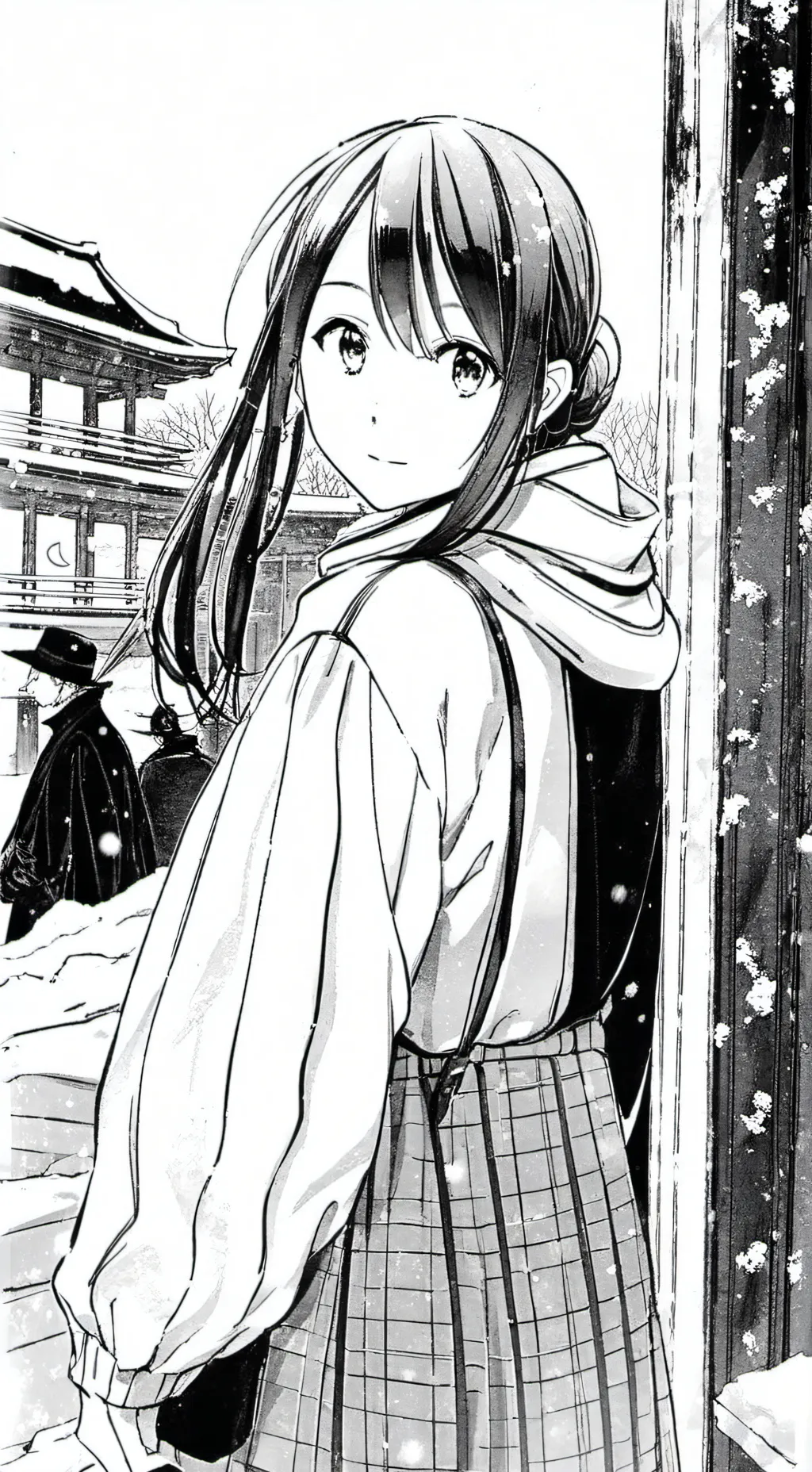 ai character: MD Snow Cabin time background