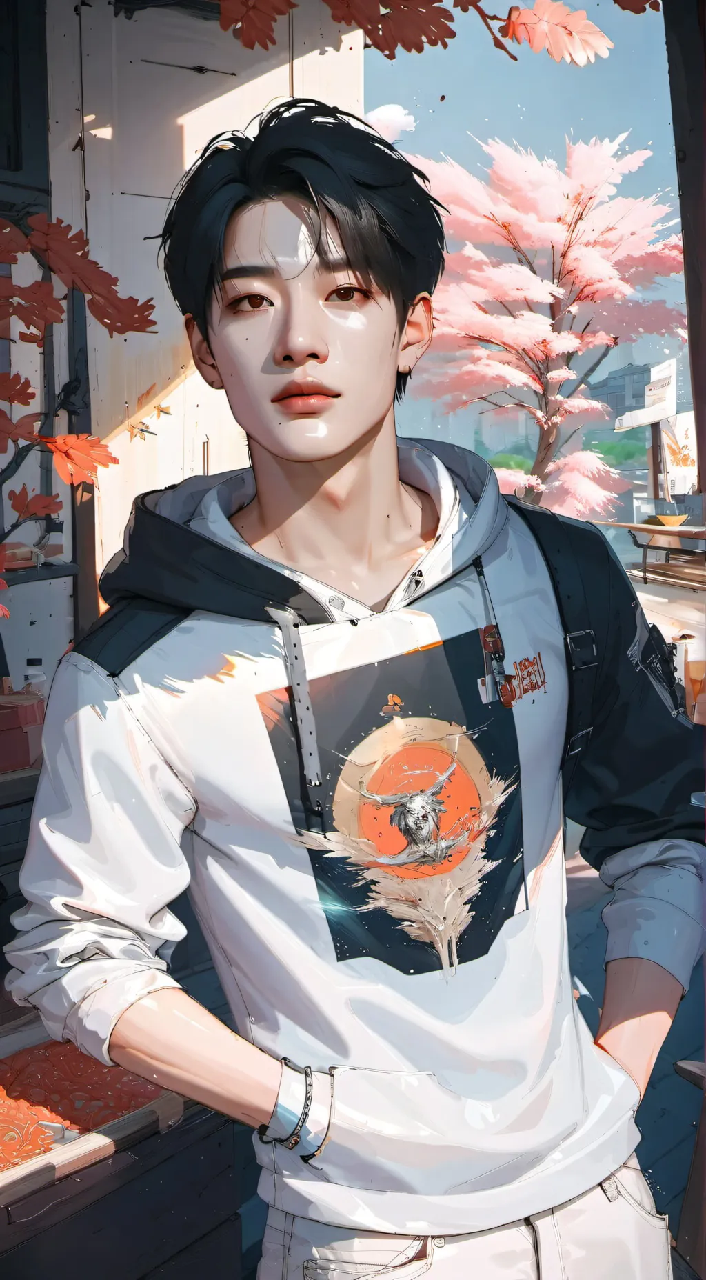 ai character: bangchan  background