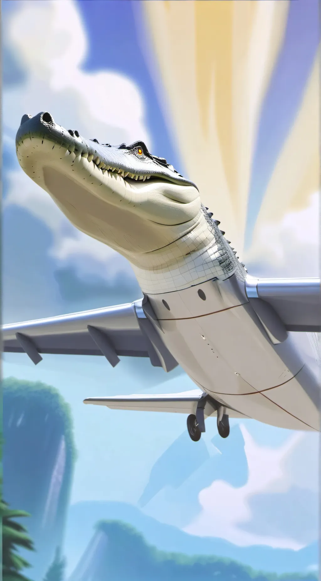 ai character: bombardino crocodi background