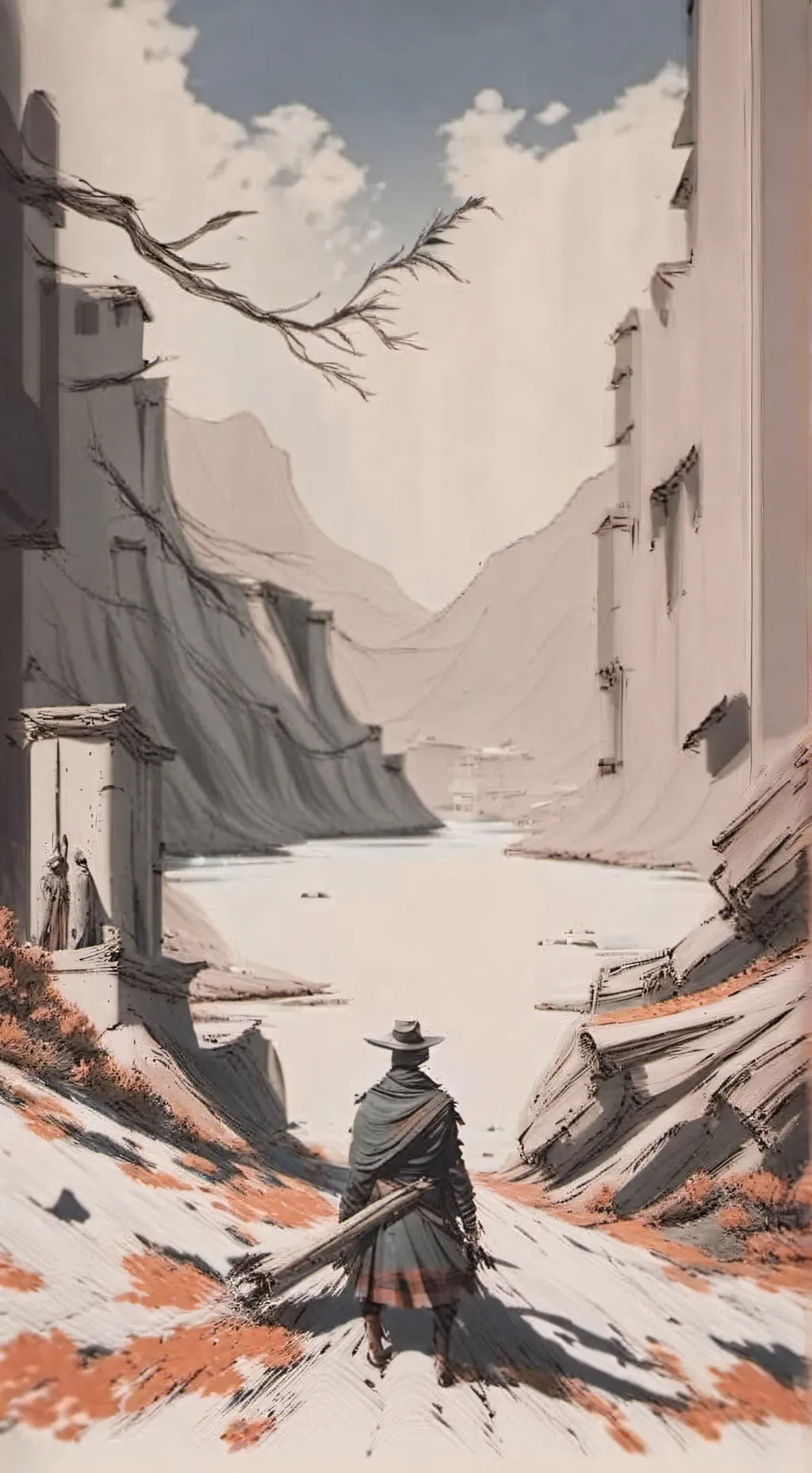 ai character: luga deserto-arena background