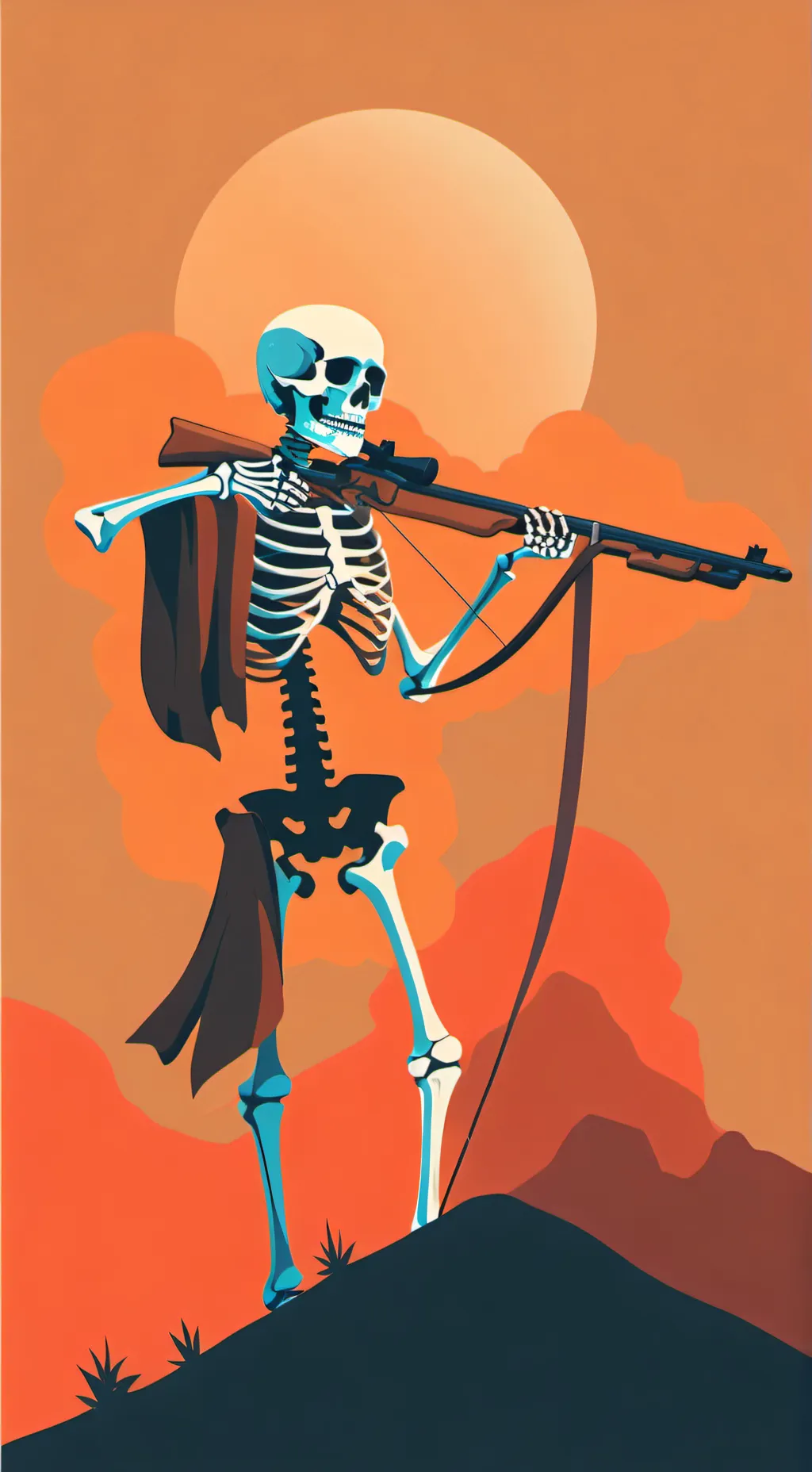ai character: Skeleton Fracstion background