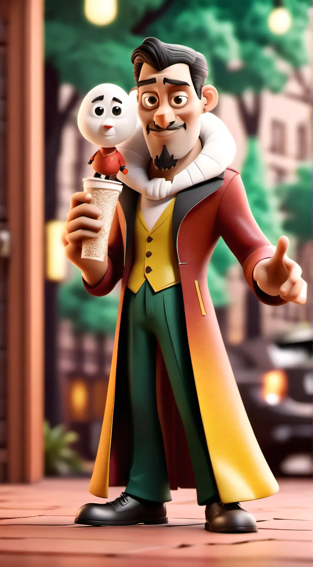 ai character: dandy world background