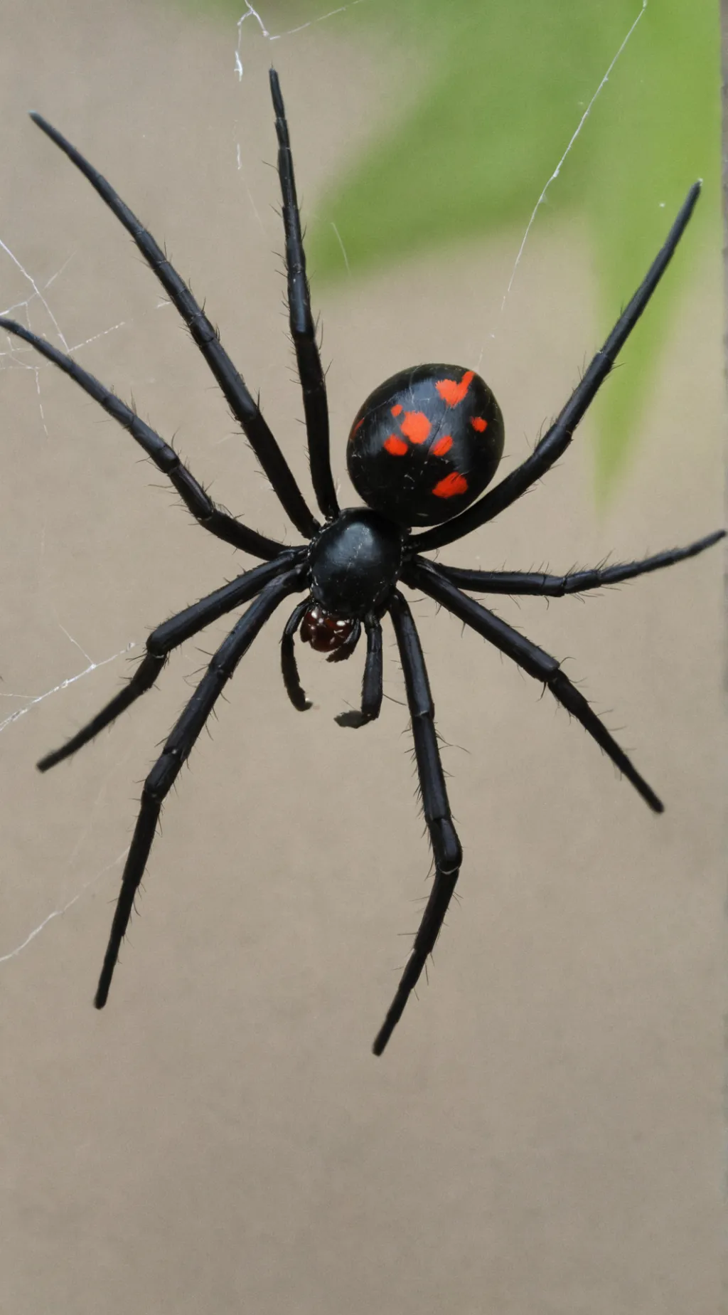 ai character: Black Widow Spider background