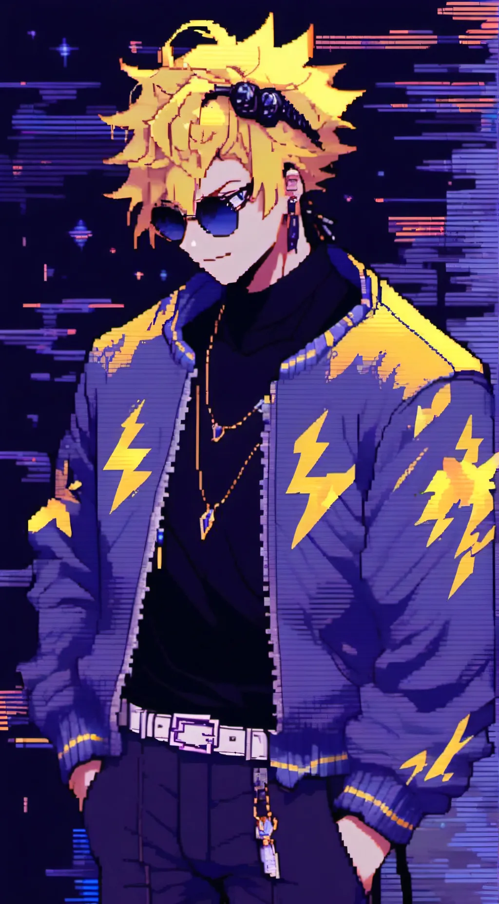 ai character: Denki Kaminari!  background