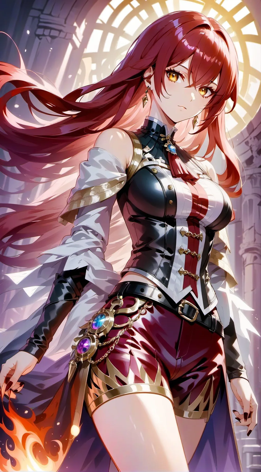 ai character: MHA: Vermillion  background