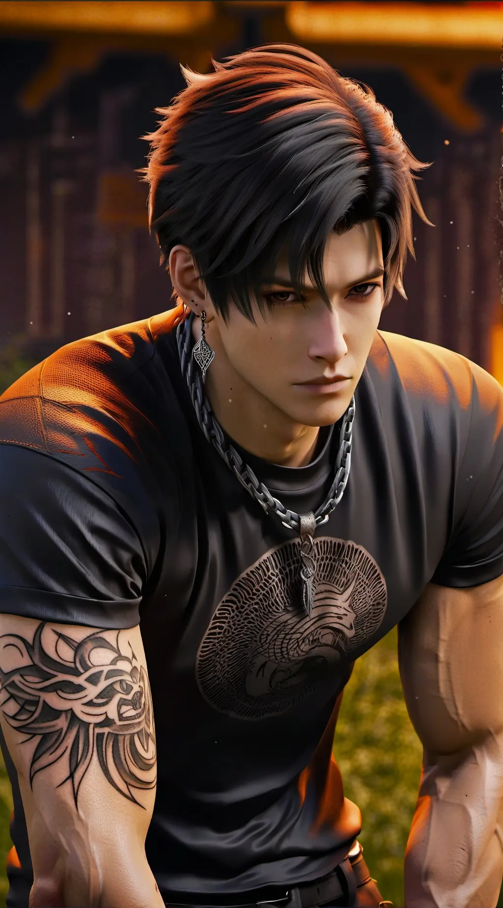 ai character: Lee  background