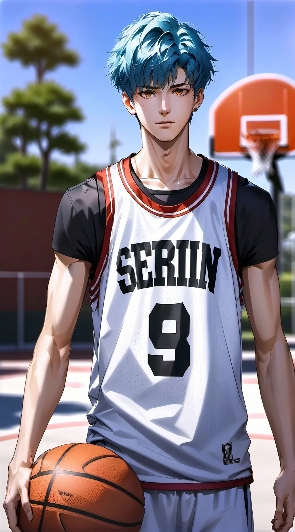 ai character: kurukos basketball background