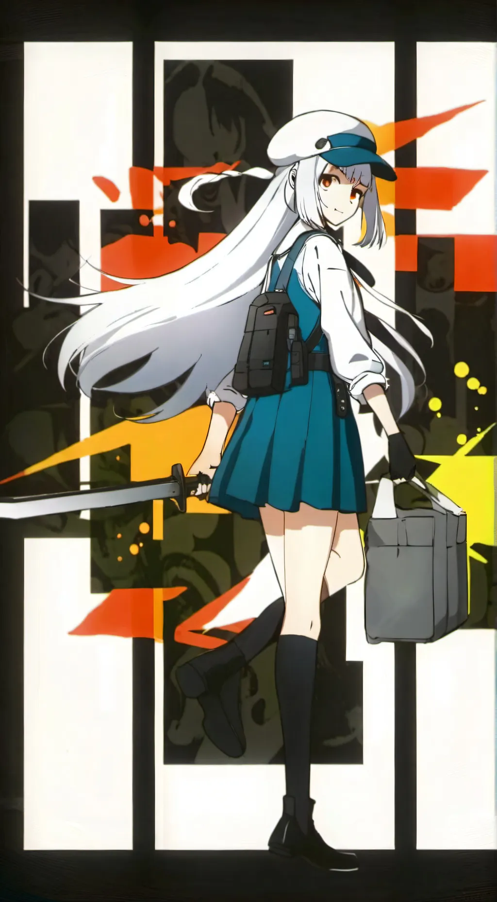 ai character: happy pils x MHA  background