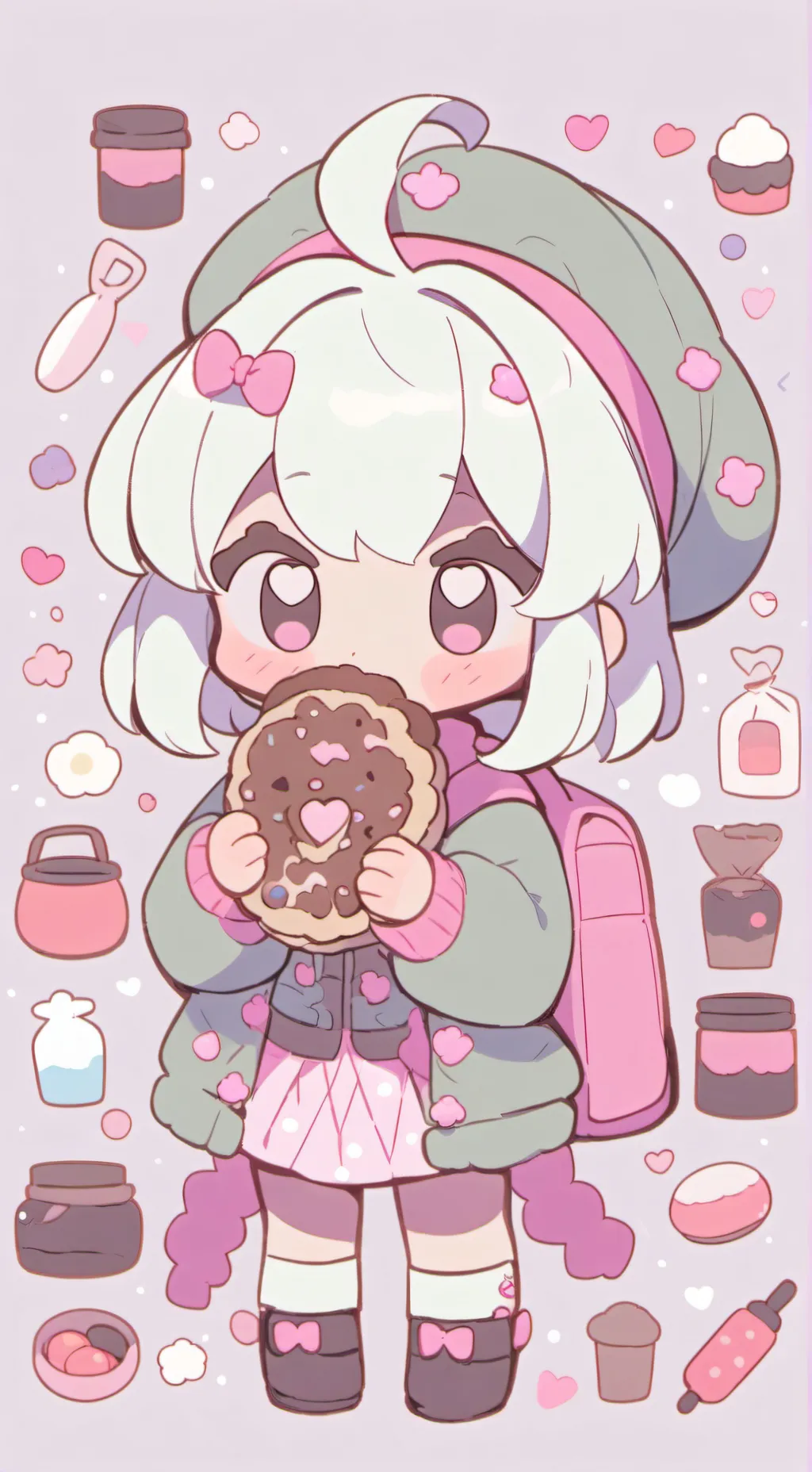 ai character: sproutlina! 🌸❤️ background