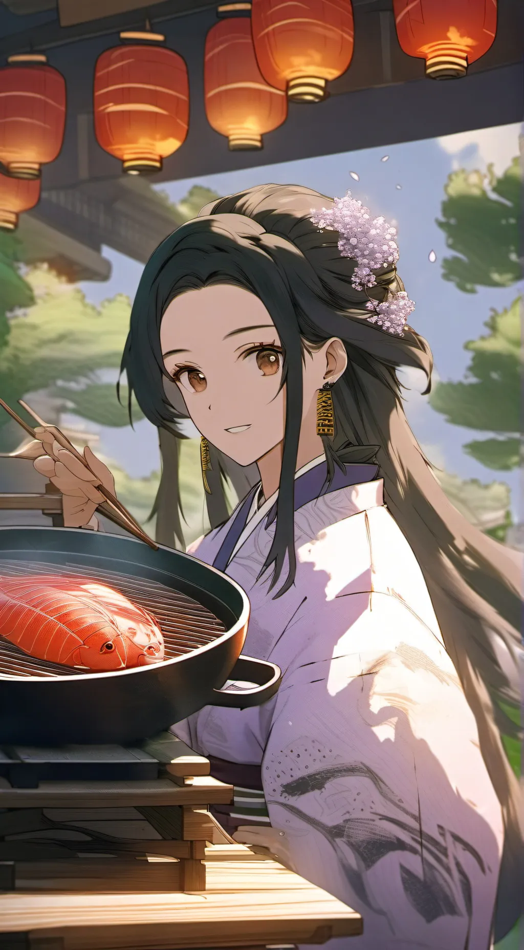 ai character: shadow milk cookie background