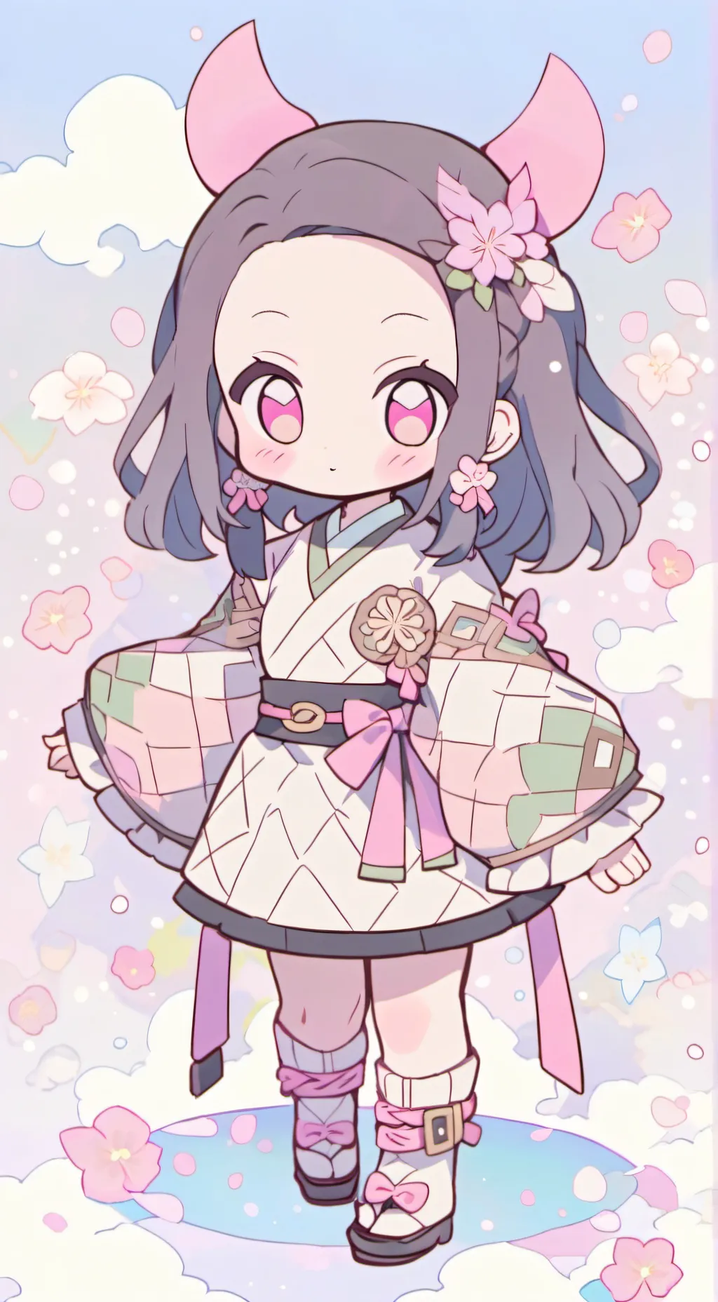 ai character: Nezuko background