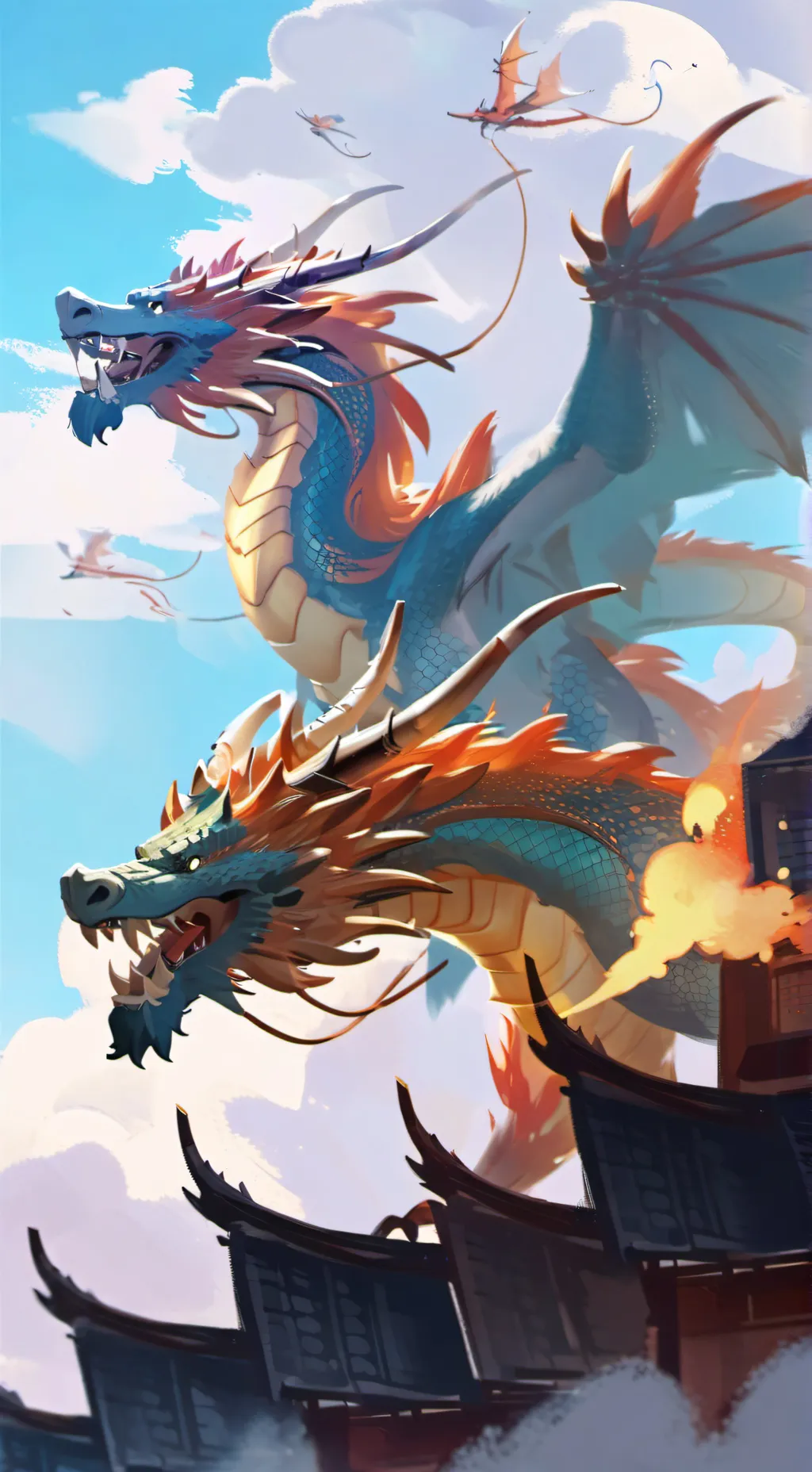 ai character: TSAMS dragon AU! background